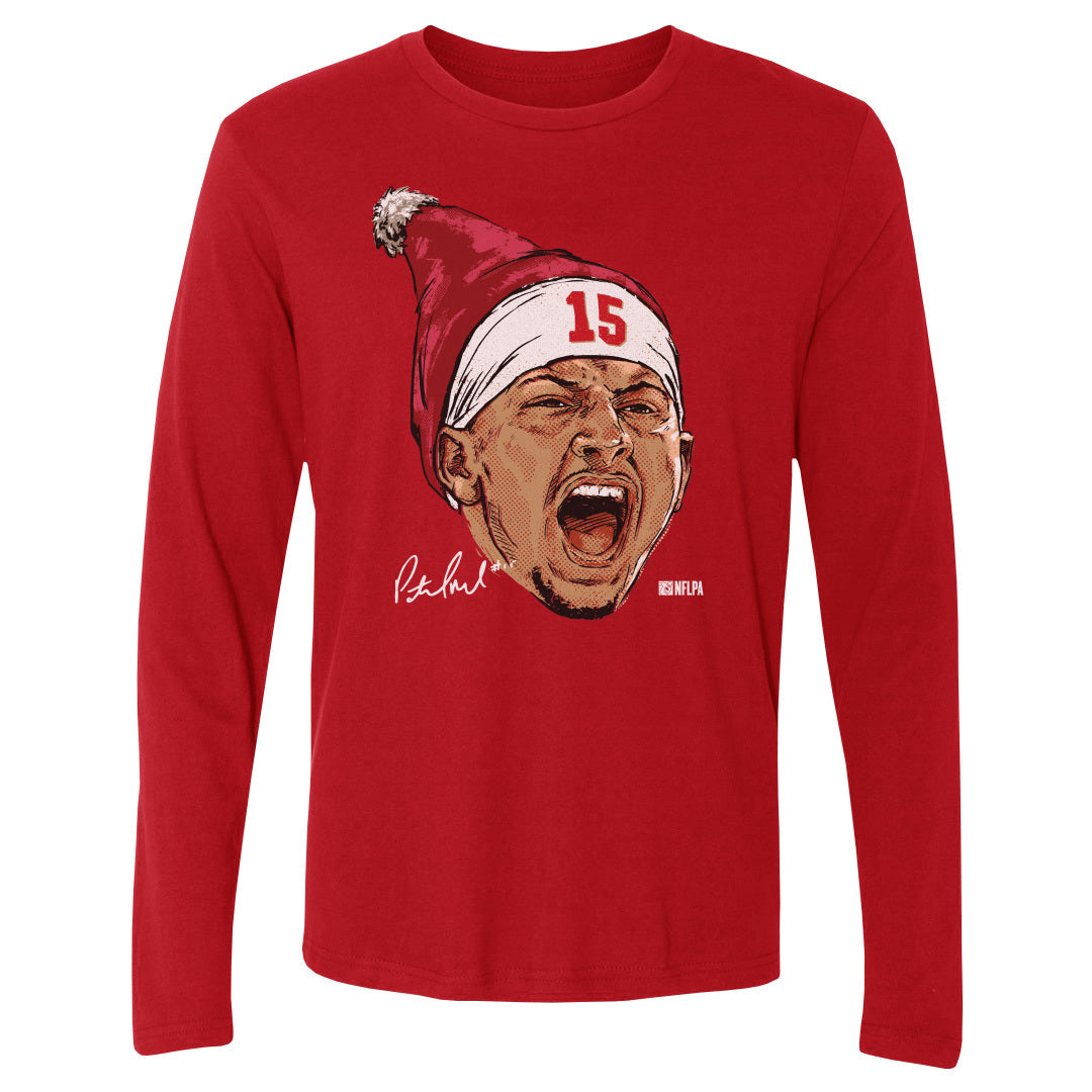 Patrick Mahomes Kansas City Portrait Santa Hat