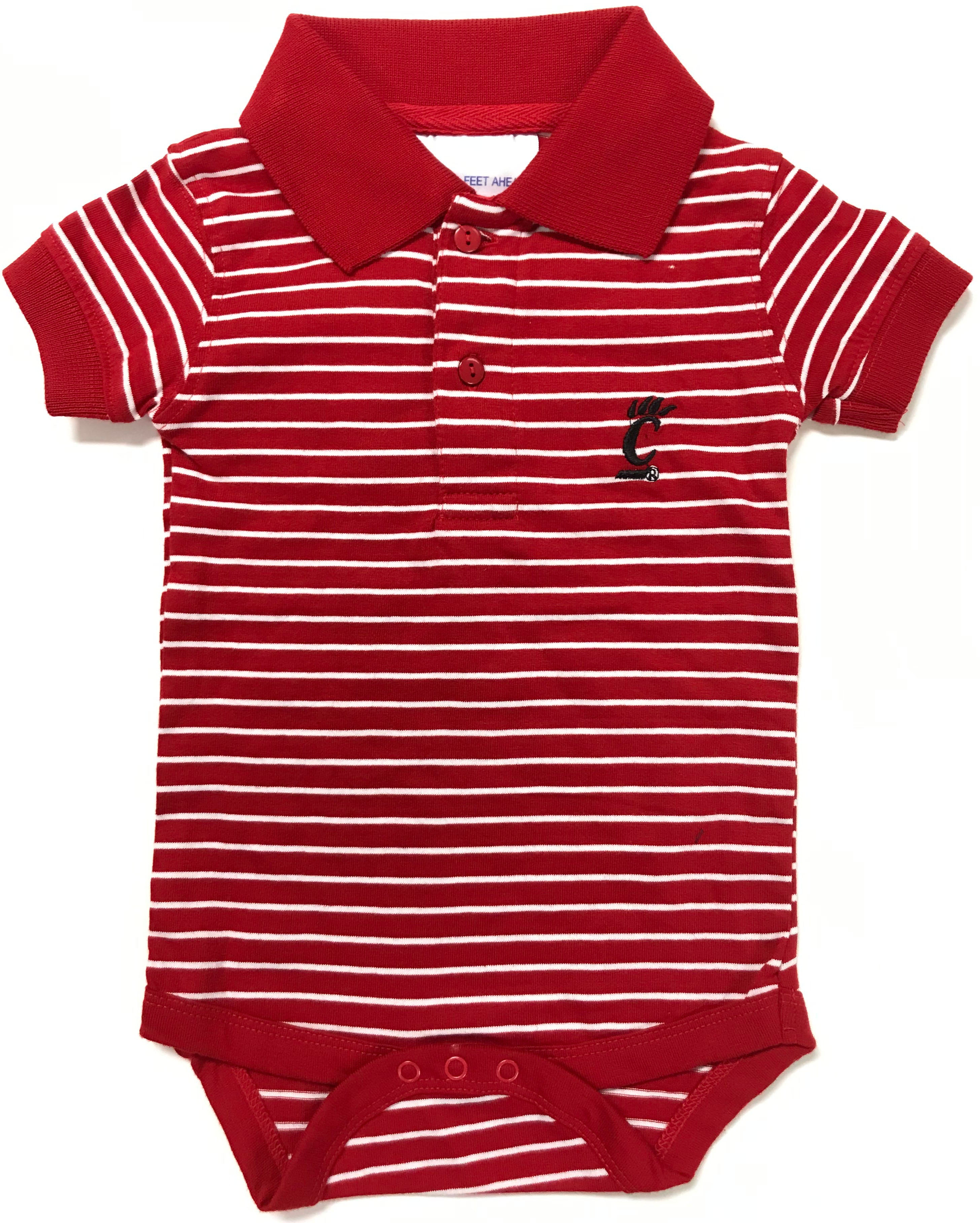 Cincinnati Jersey Stripe Golf Creeper | Two Feet Ahead