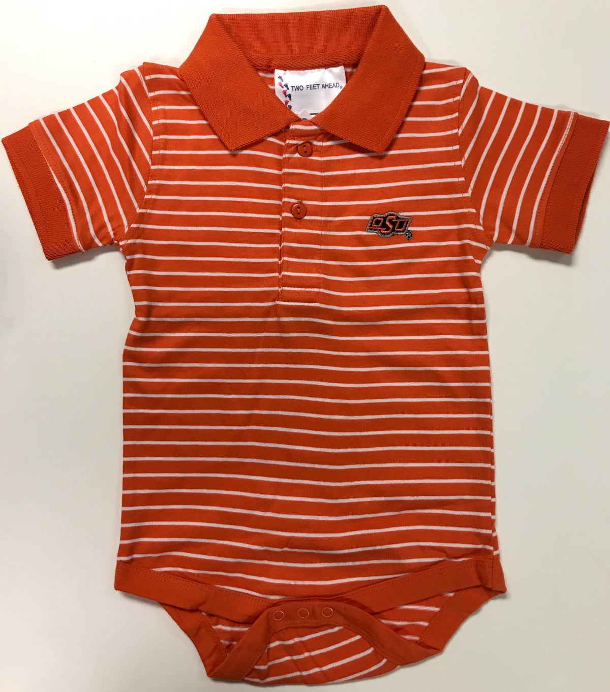 Oklahoma State Jersey Stripe Golf Creeper | Two Feet Ahead