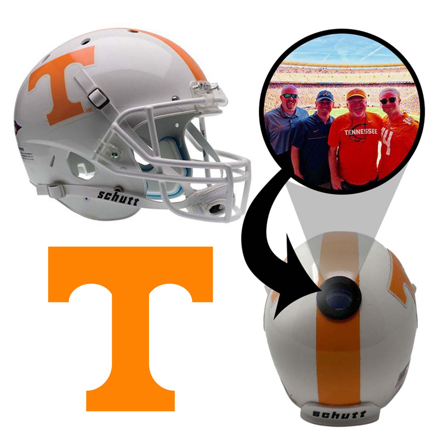Tennessee Volunteers College Football Collectible Mini Helmet - Picture Inside - FANZ Collectibles 1