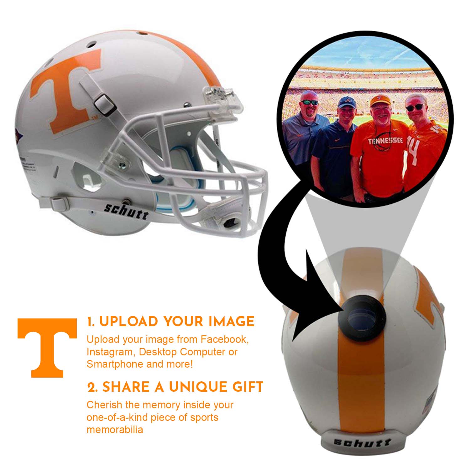 Tennessee Volunteers College Football Collectible Mini Helmet - Picture Inside - FANZ Collectibles 2