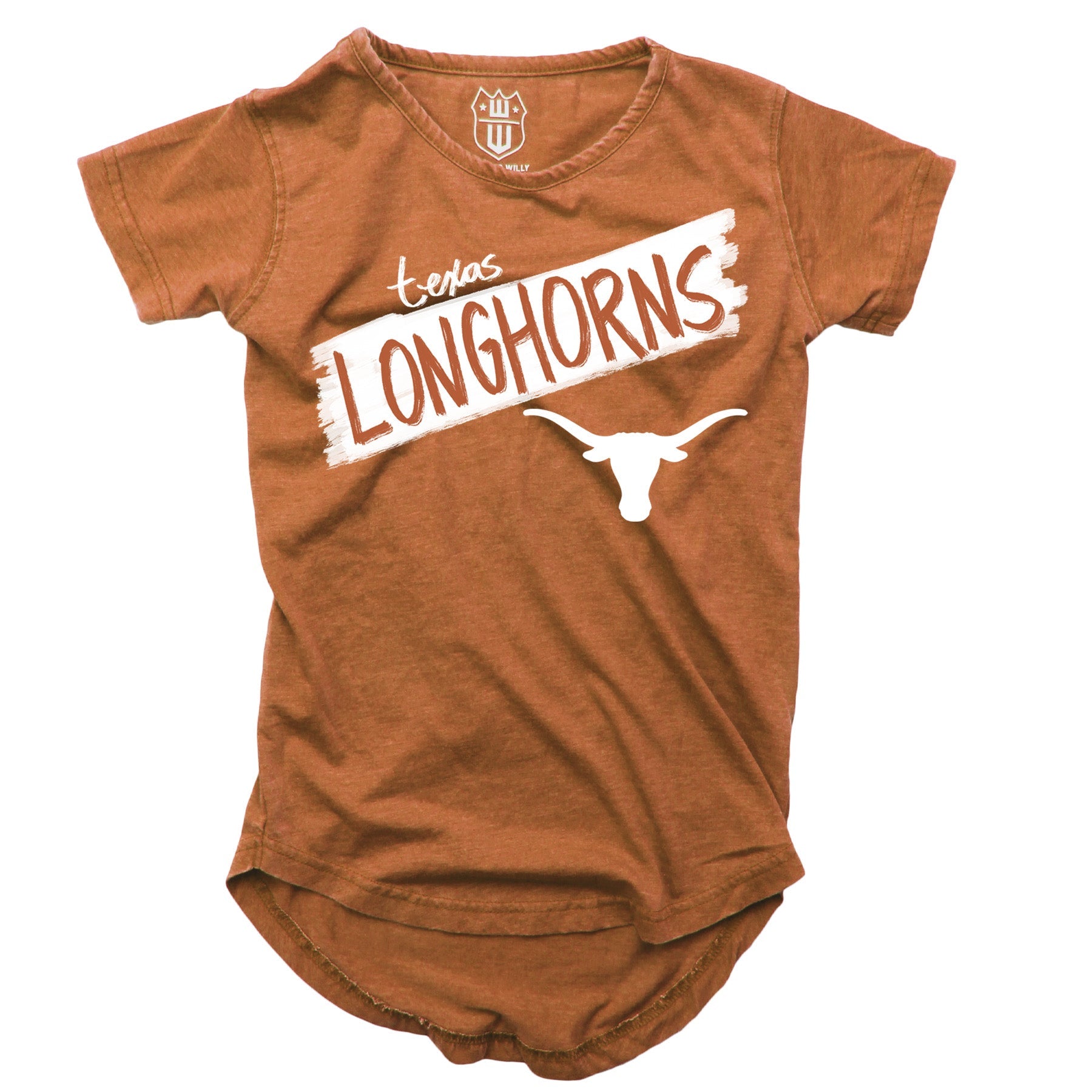 Texas Longhorns NCAA Girls S/S Burnout Tee 1