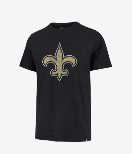 New Orleans Saints - Logo Black T-Shirt 1