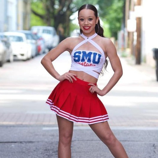 SMU Mustangs White Multi Way Bandeau Top | lojobands 10