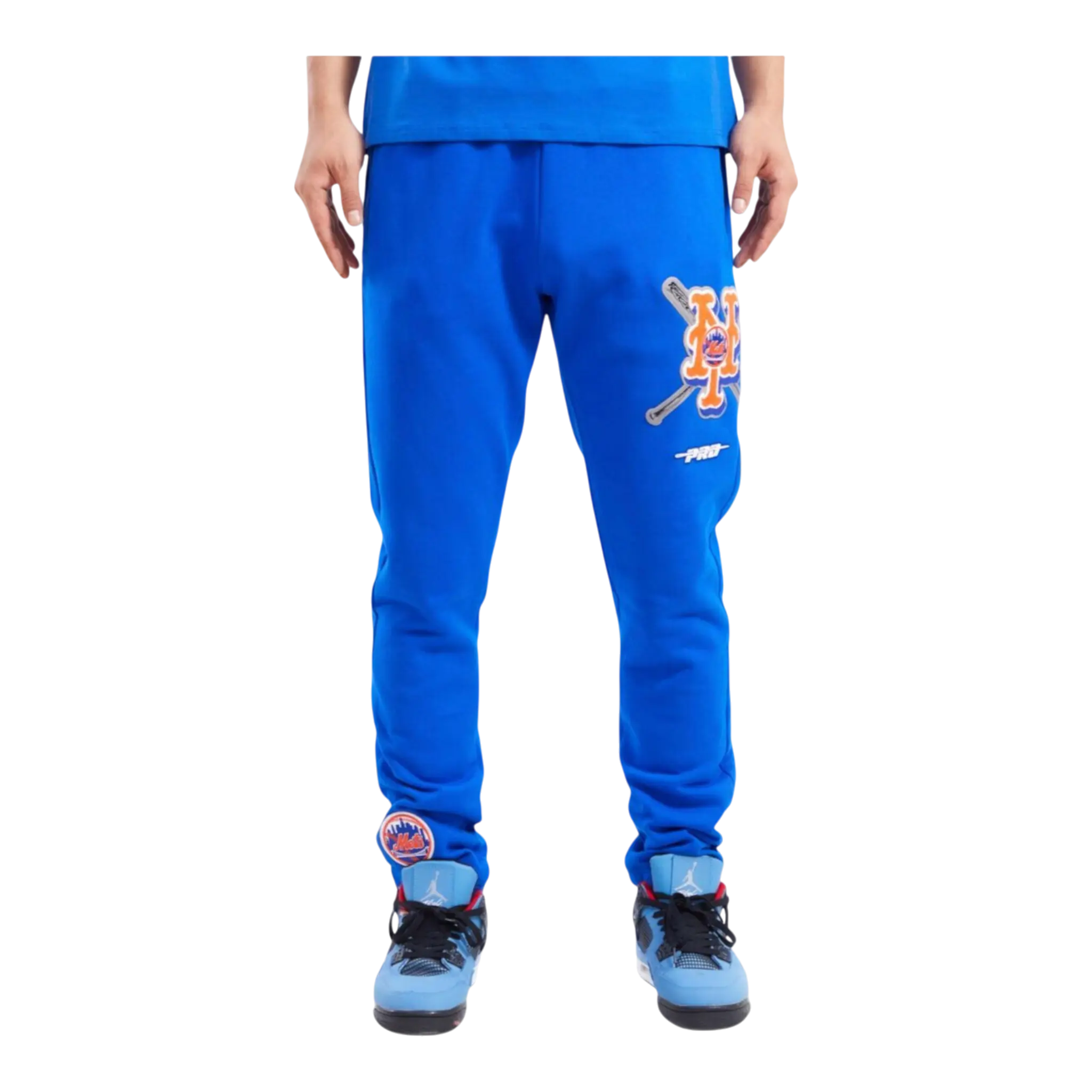 Pro Standard New York Mets Mash Up Logo Men Sweatpants Royal Blue 1