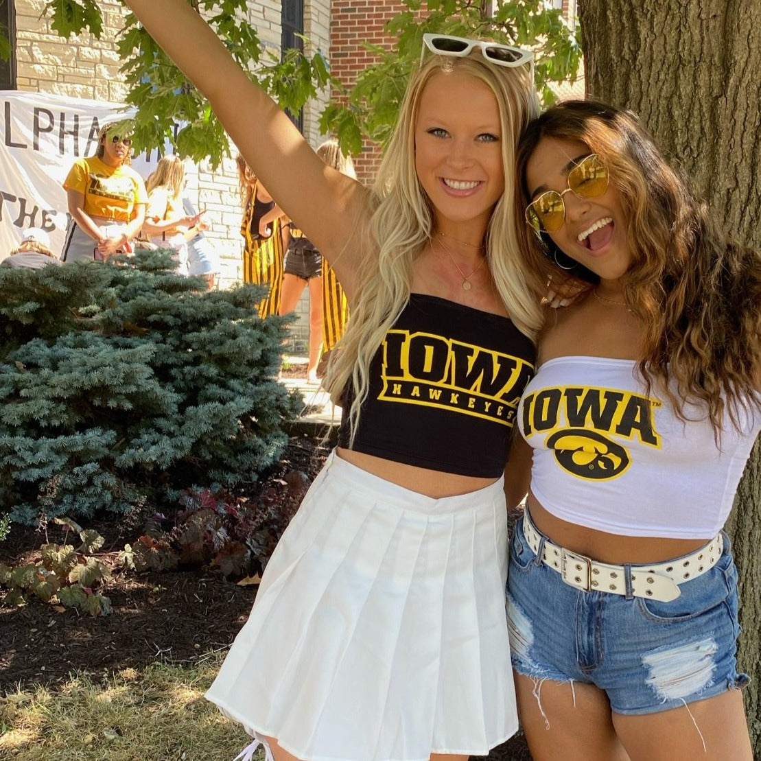 Iowa Hawkeyes Black Tube Top | lojobands