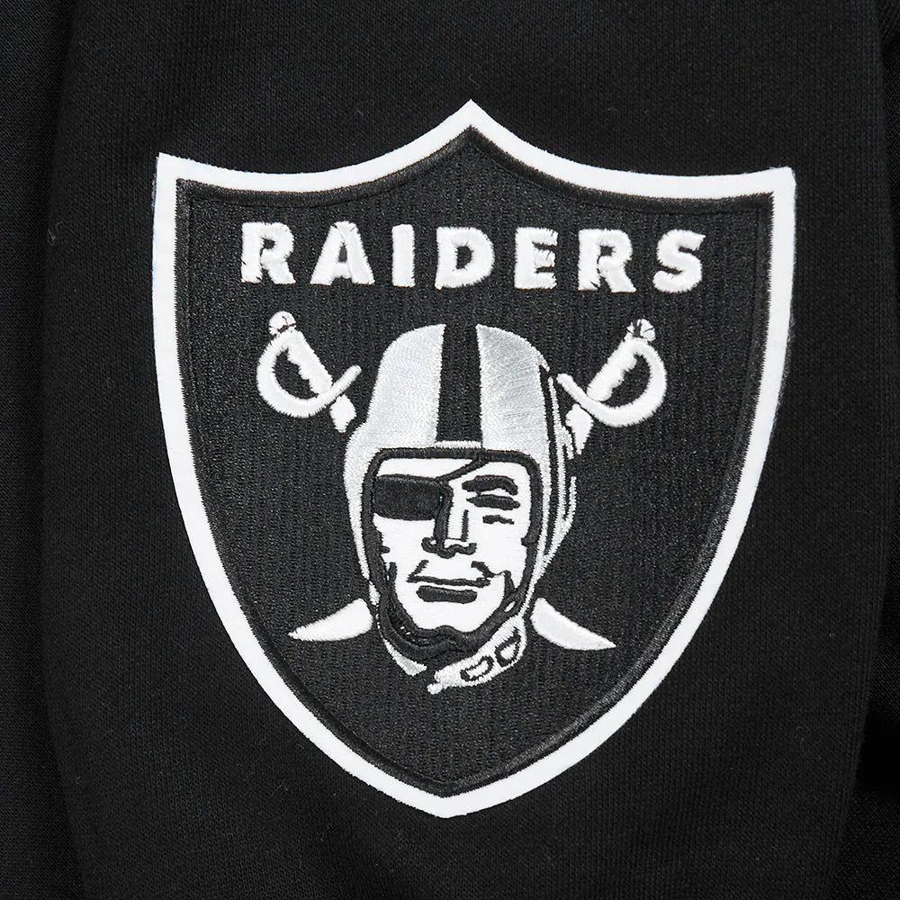 Pro Standard Las Vegas Raiders Wingspan Drop Shoulder Hoodie - Black 4