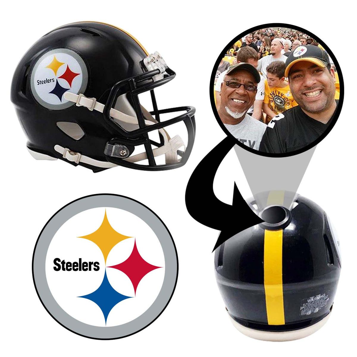 Pittsburgh Steelers NFL Mini Helmet - Picture Inside 1