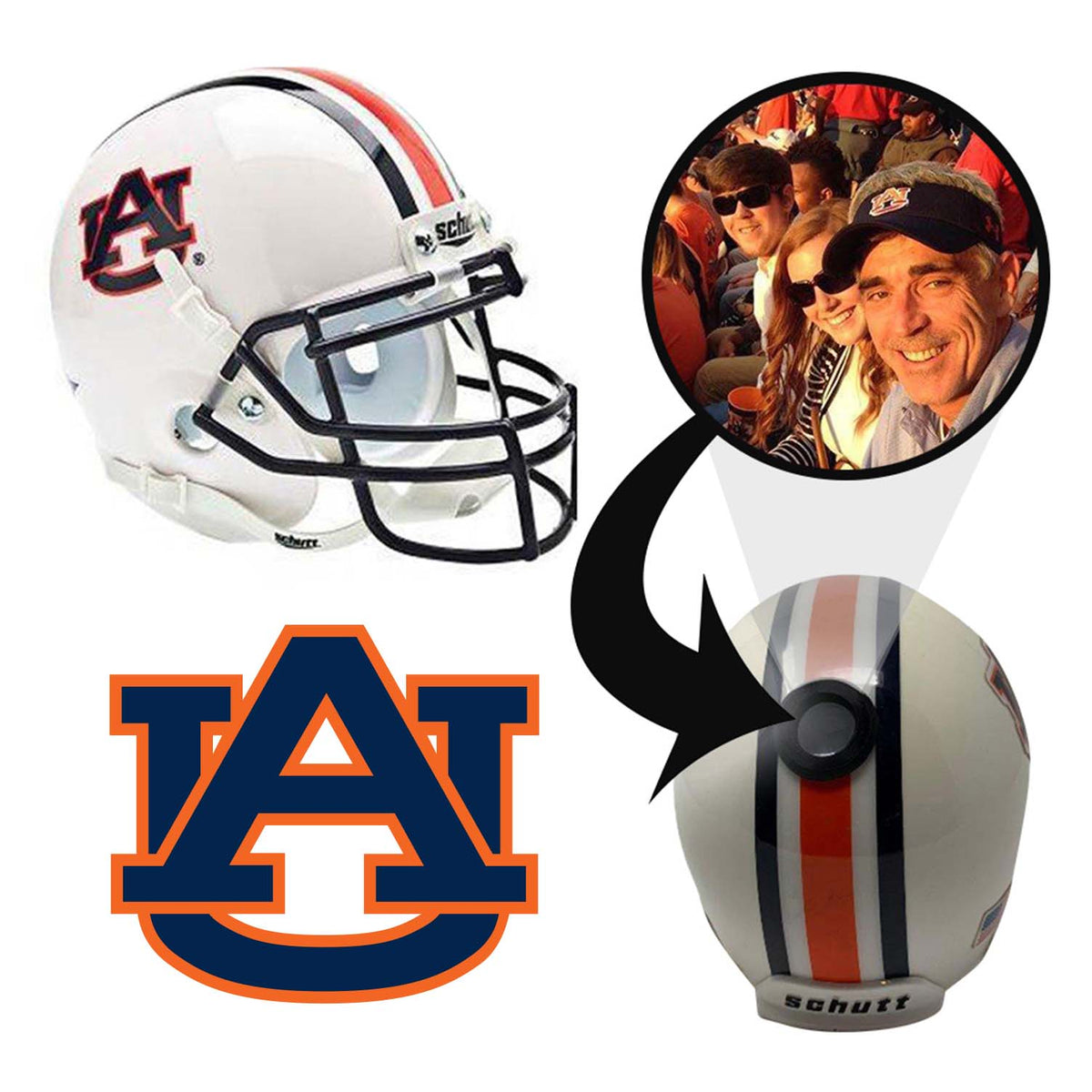 Auburn Tigers College Football Collectible Mini Helmet - Picture Inside - FANZ Collectibles 1