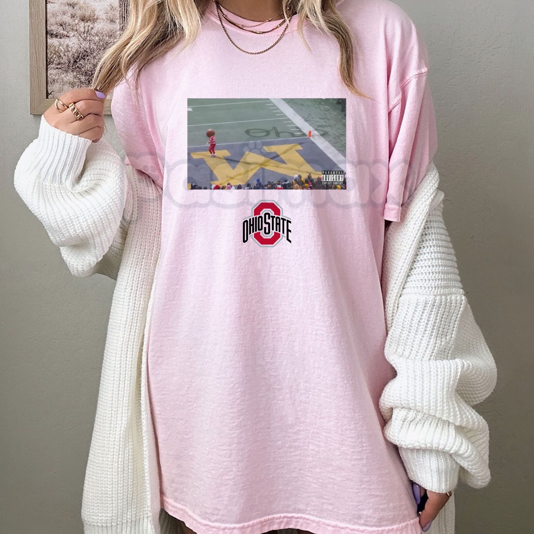 Buckeye Ohio Snow T-Shirt - Ohio State Buckeyes Winter Fan Tee, Midwest Cold Weather Apparel, OSU Seasonal Graphic Shirt 3