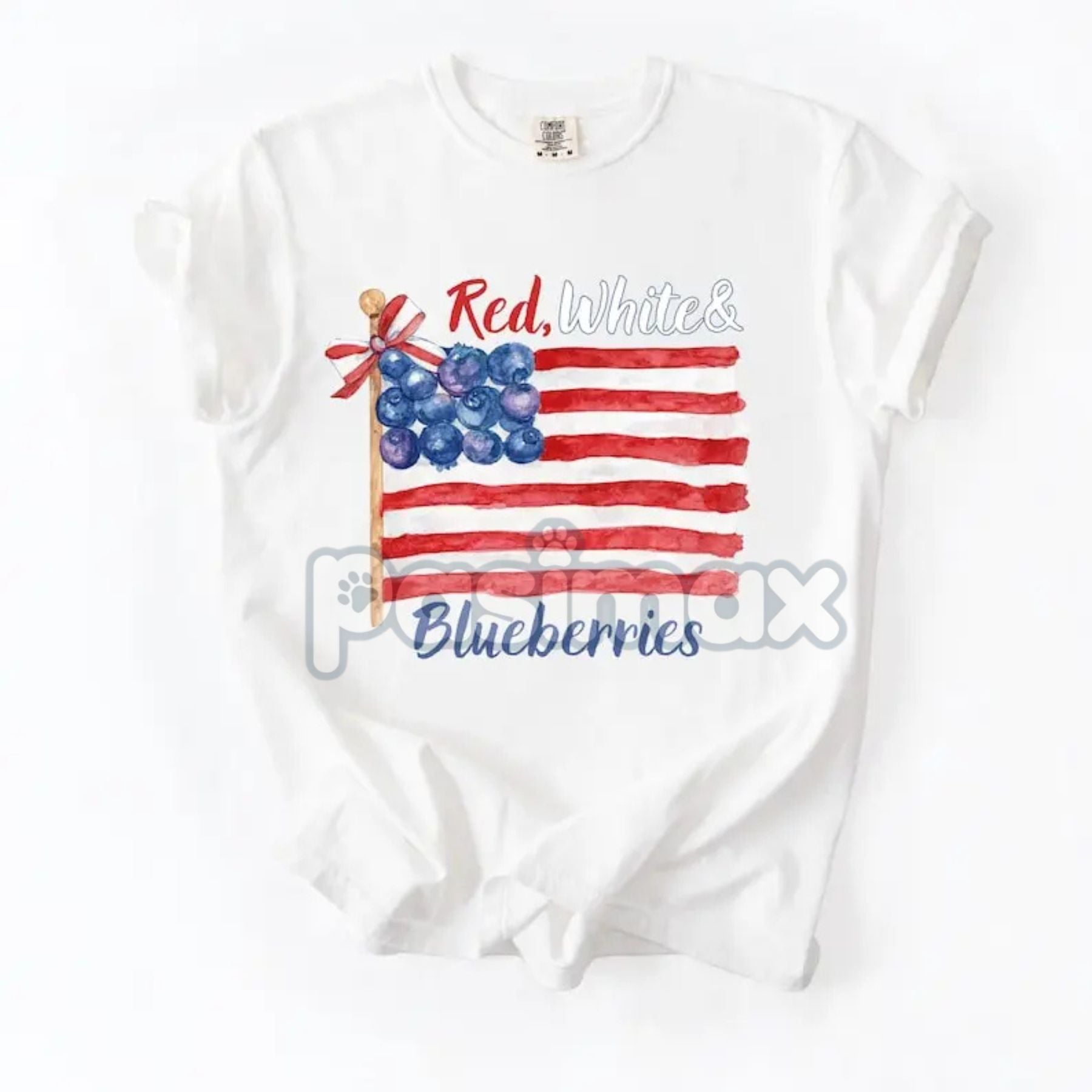 'Red, White and Blueberries' Comfort Colors T-Shirt – The Inflation Budget Tee, He Inspired Economic Statement, USA Flag Satire 3