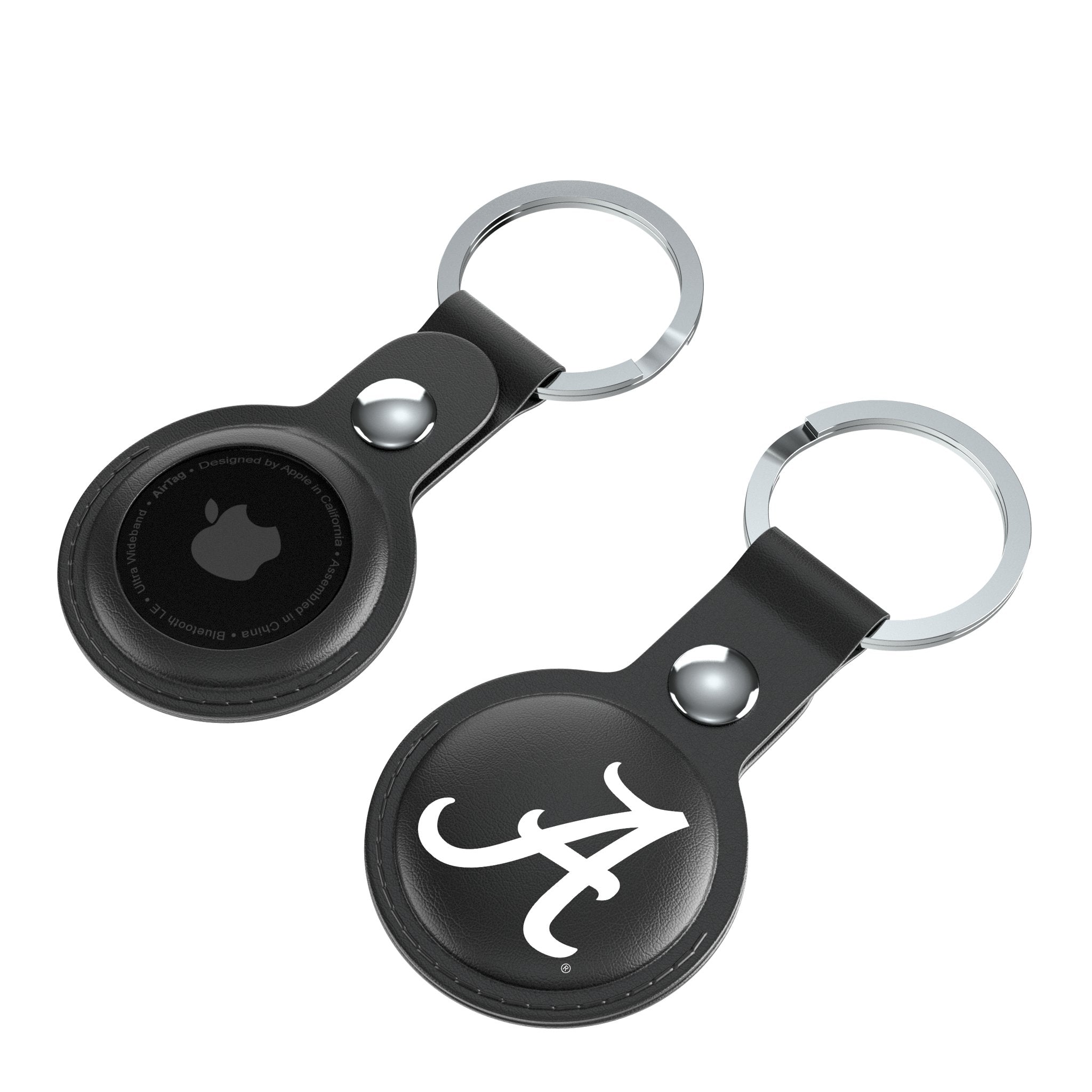 University of Alabama Crimson Tide Script A Insignia Black Airtag Holder 2-Pack 4