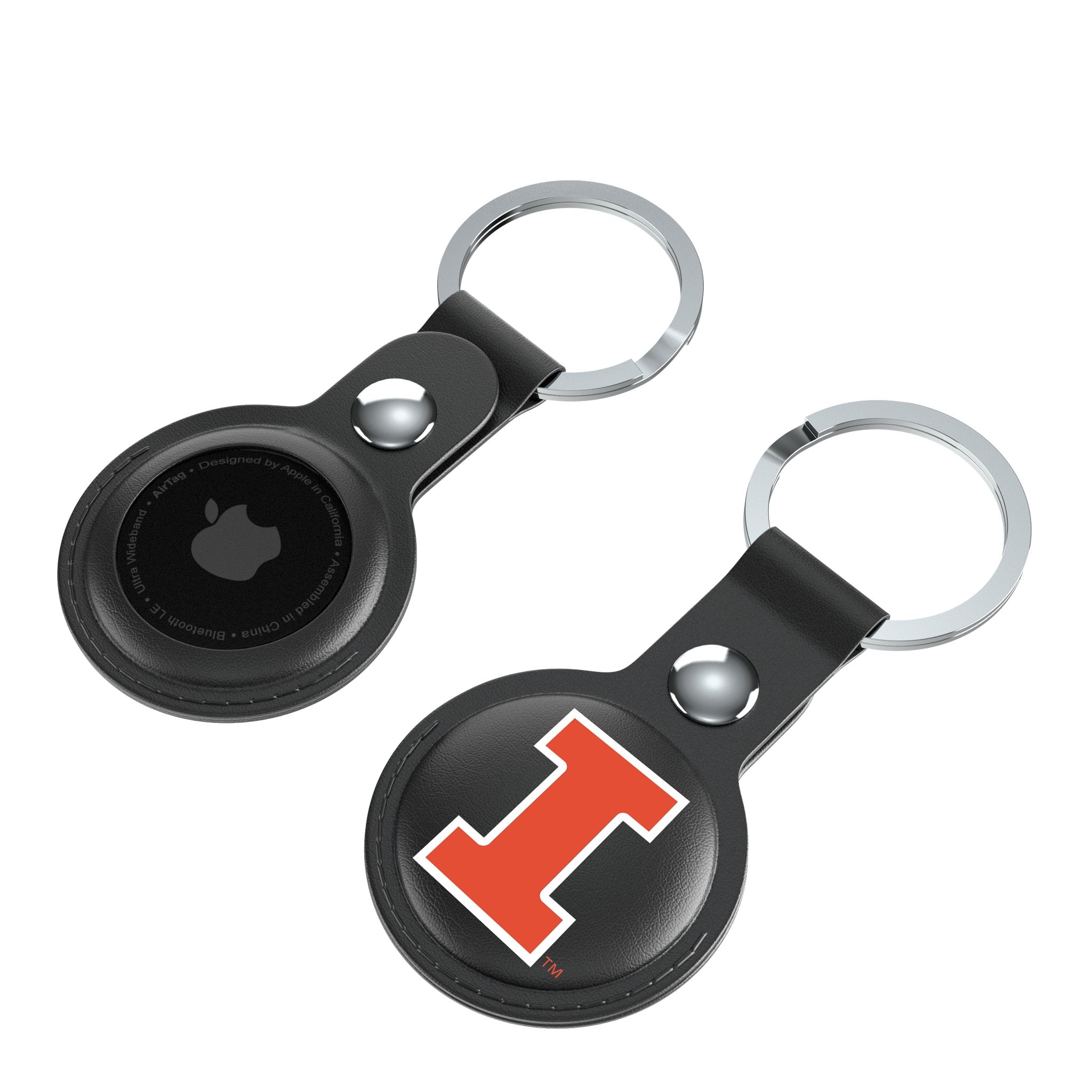 University of Illinois Fighting Illini Insignia Black Airtag Holder 2-Pack 4
