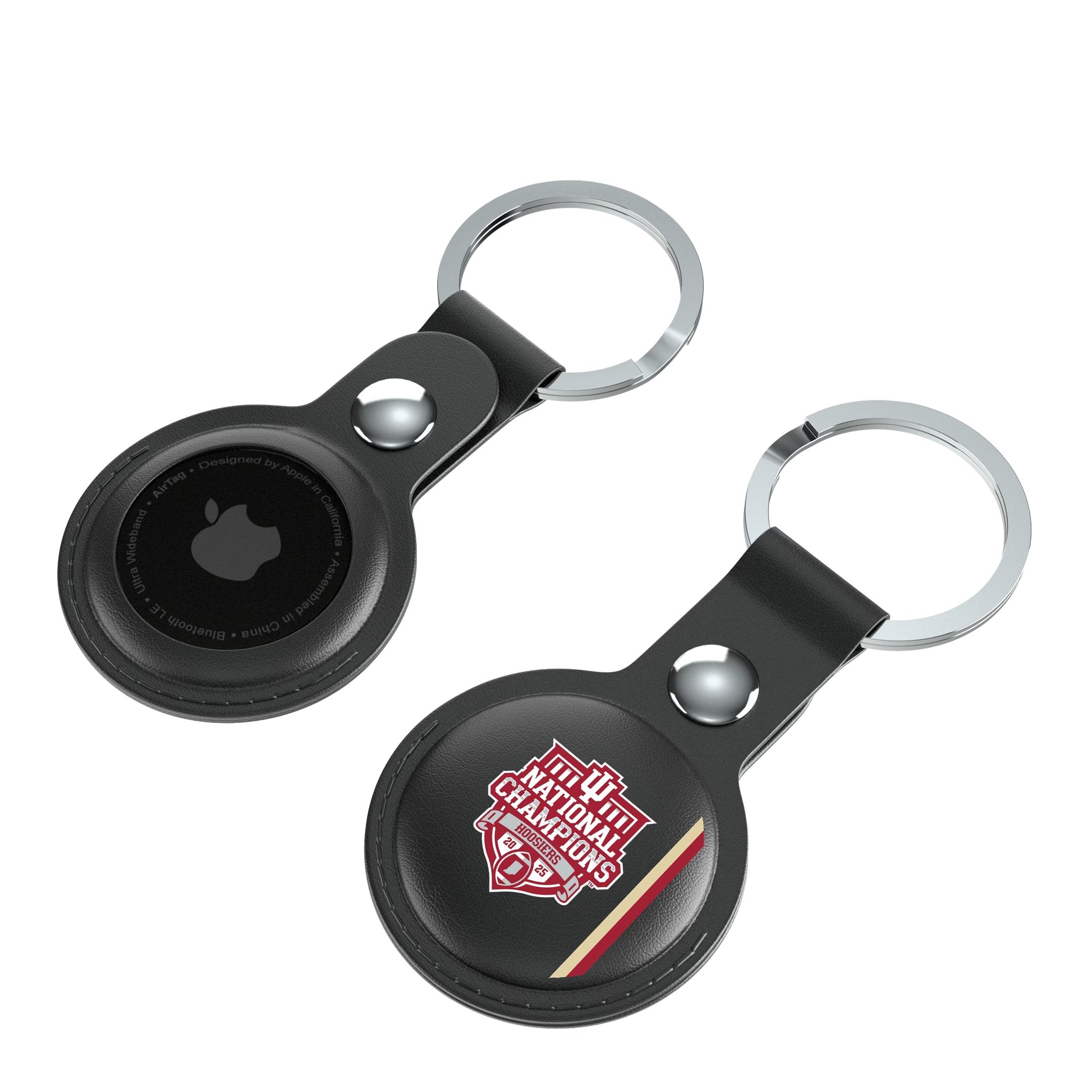 Indiana University Hoosiers 2025 College Football Playoff National Champion Black Airtag Holder 2-Pack 4