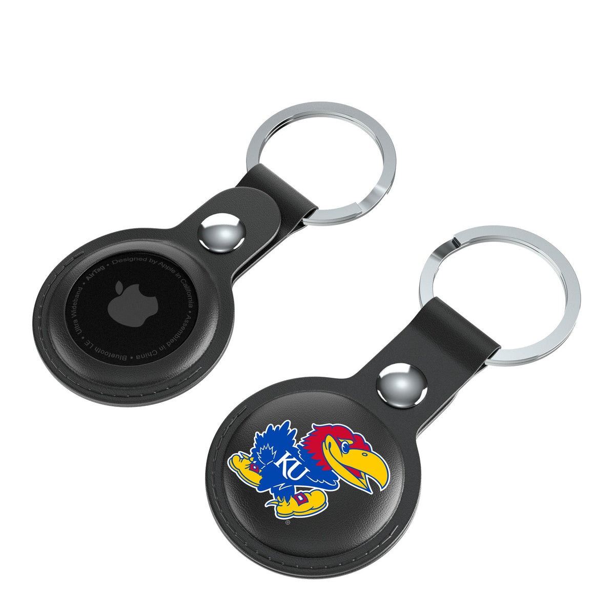University of Kansas Jayhawks Insignia Black Airtag Holder 2-Pack 4