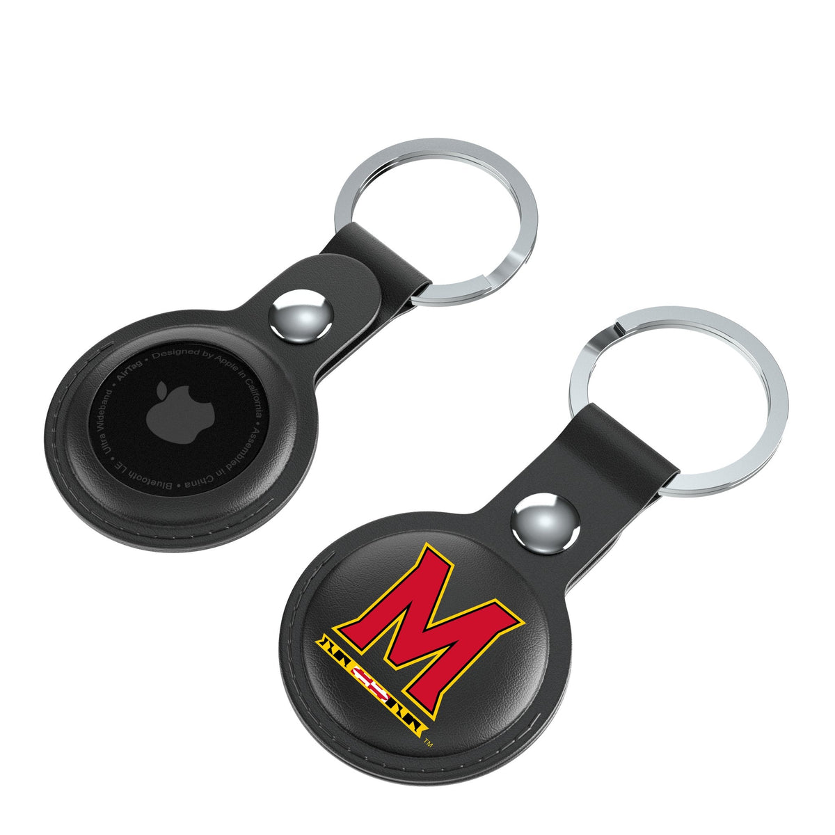University of Maryland Terrapins Insignia Black Airtag Holder 2-Pack 4