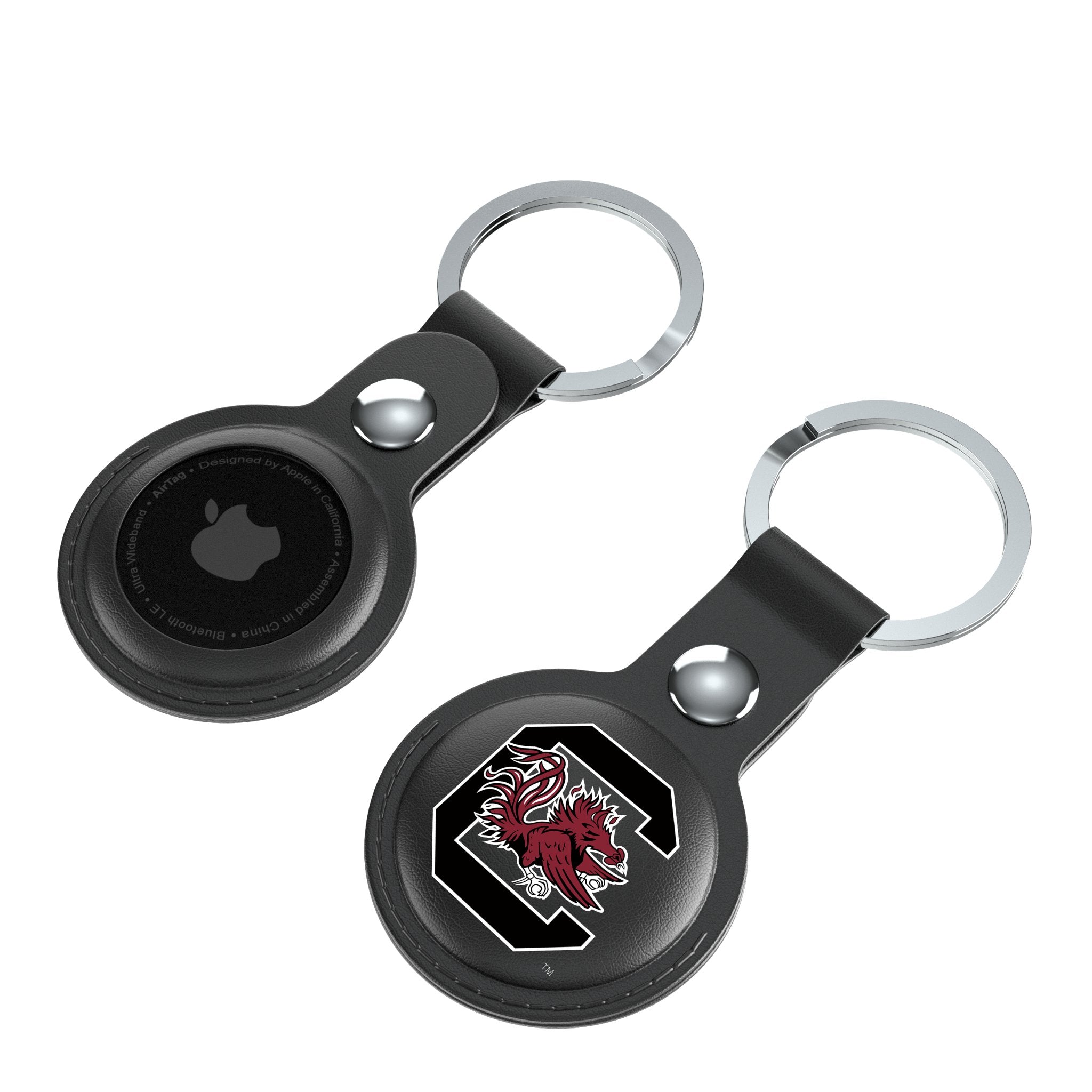 University of South Carolina Gamecocks Insignia Black Airtag Holder 2-Pack 4
