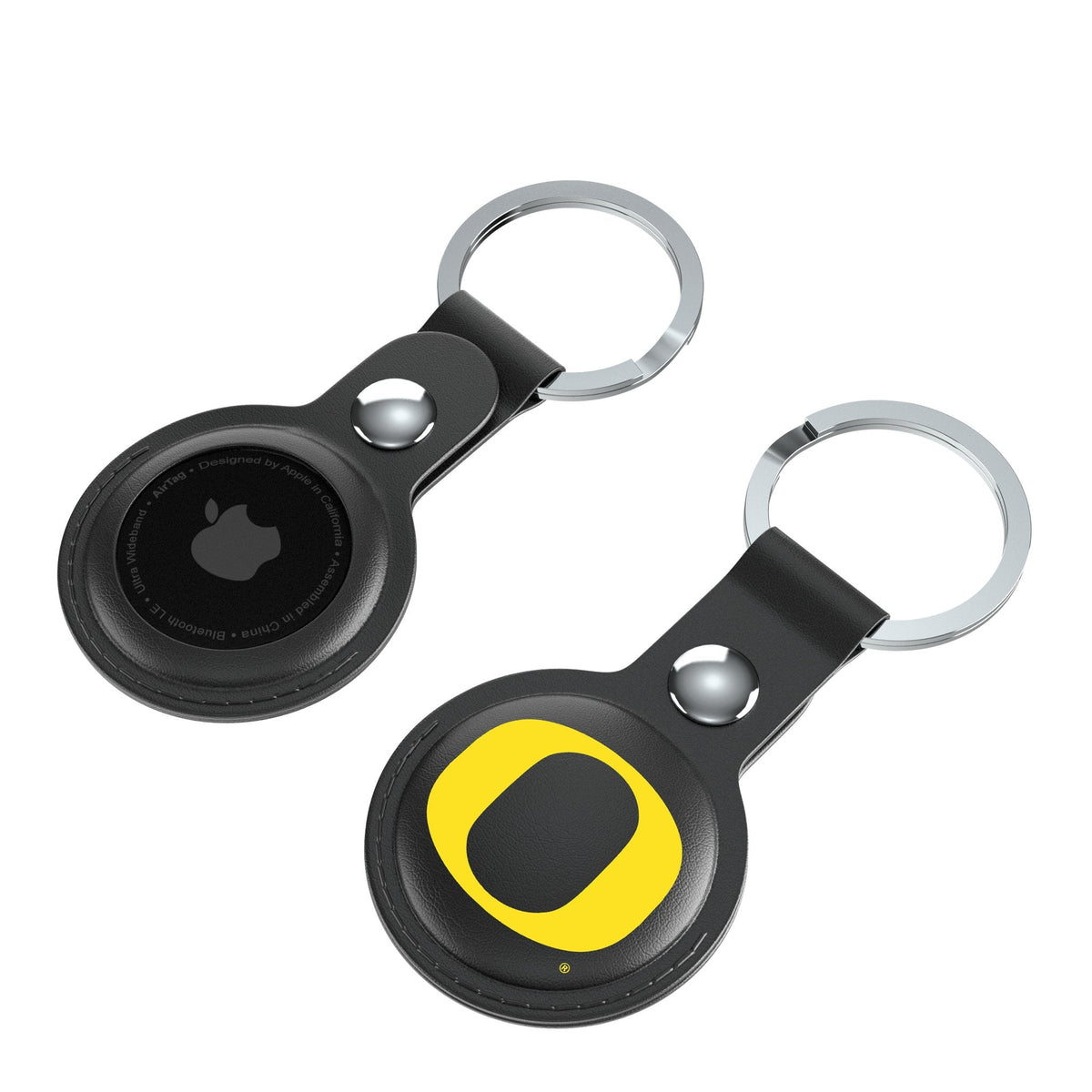 University of Oregon Ducks Insignia Black Airtag Holder 2-Pack 4