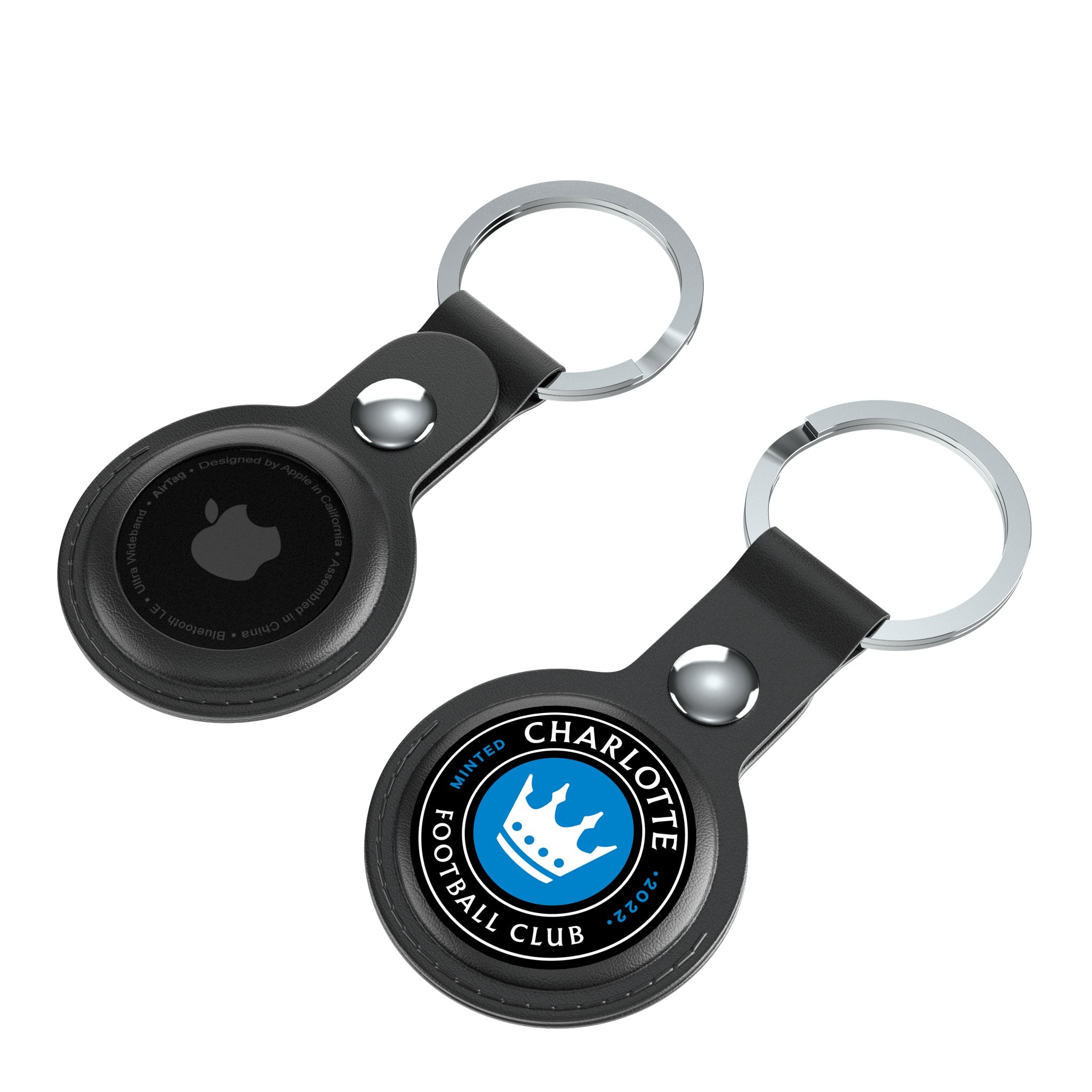Charlotte FC  Insignia Black Airtag Holder 2-Pack 4