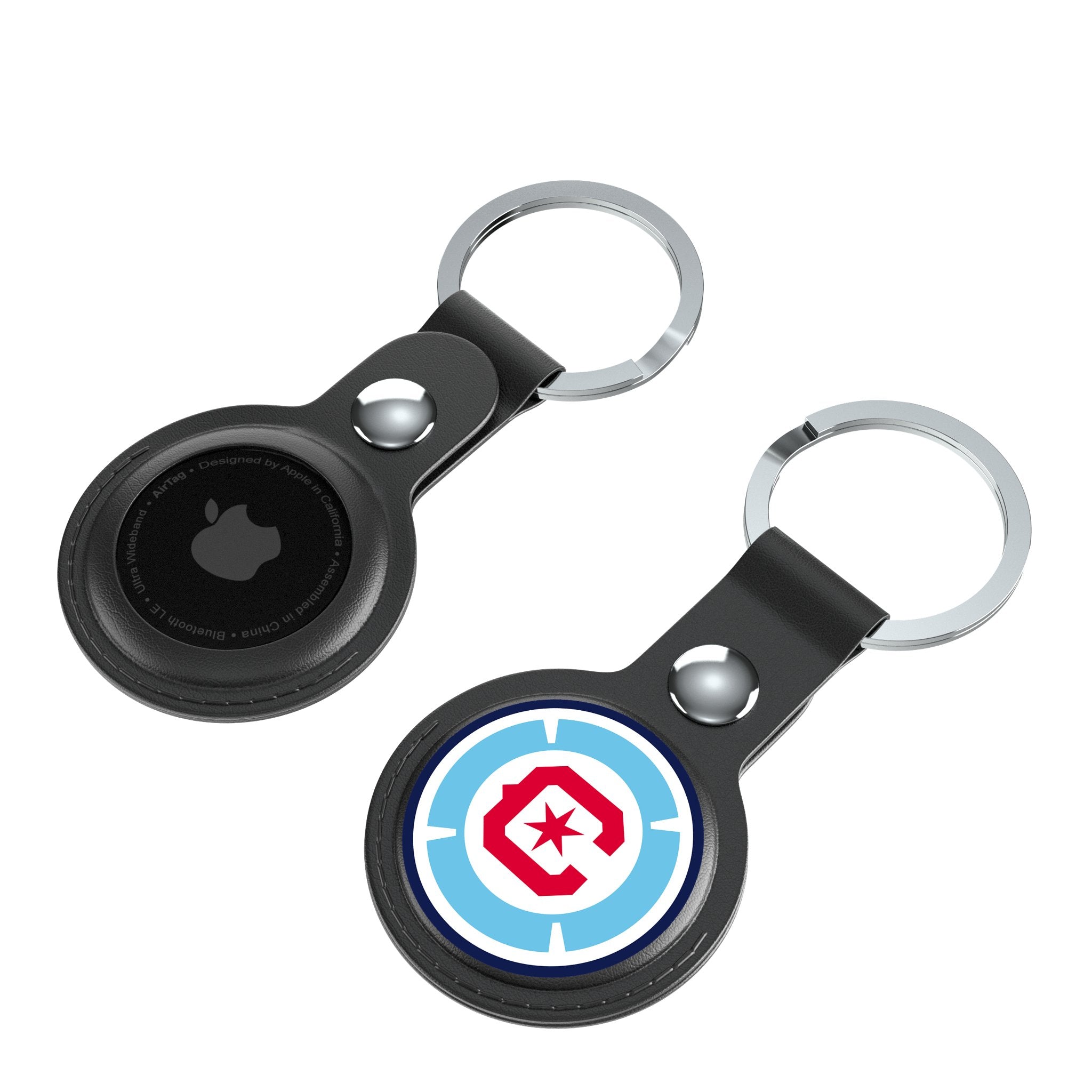 Chicago Fire  Insignia Black Airtag Holder 2-Pack 4