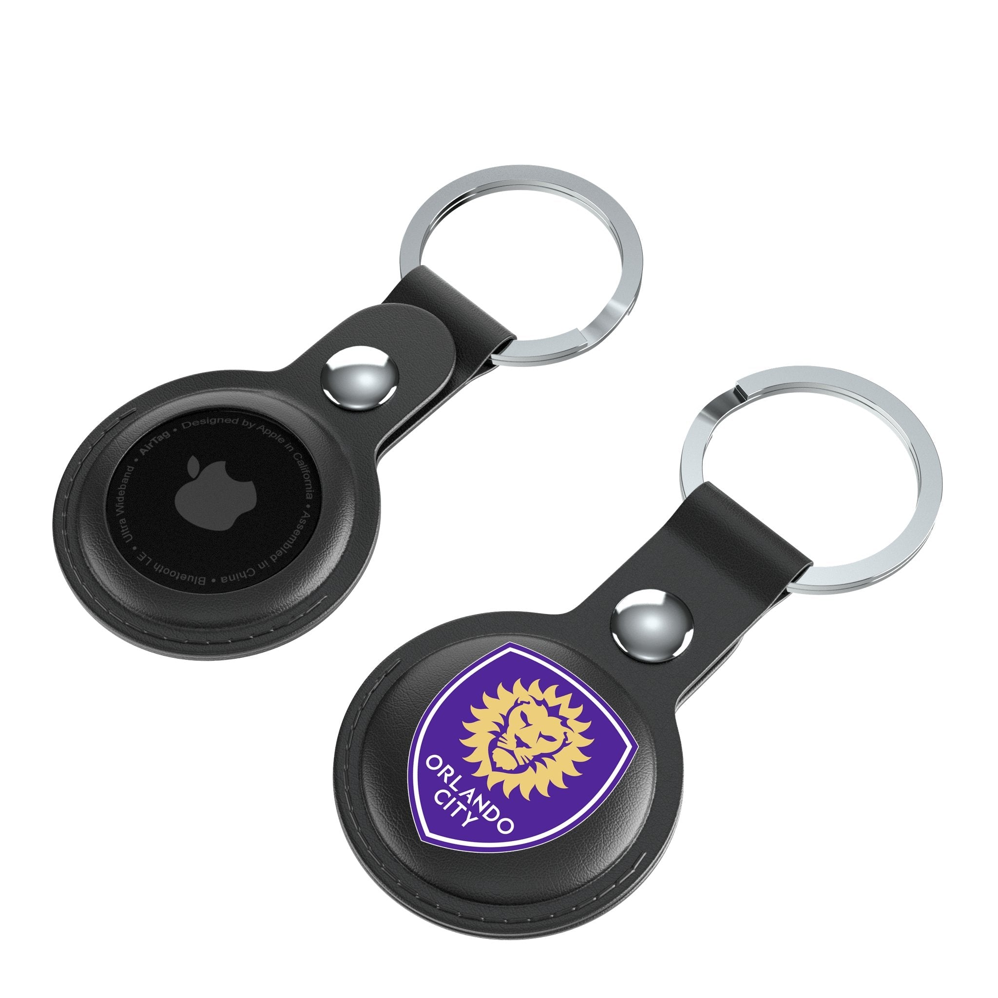Orlando City Soccer Club  Insignia Black Airtag Holder 2-Pack 4