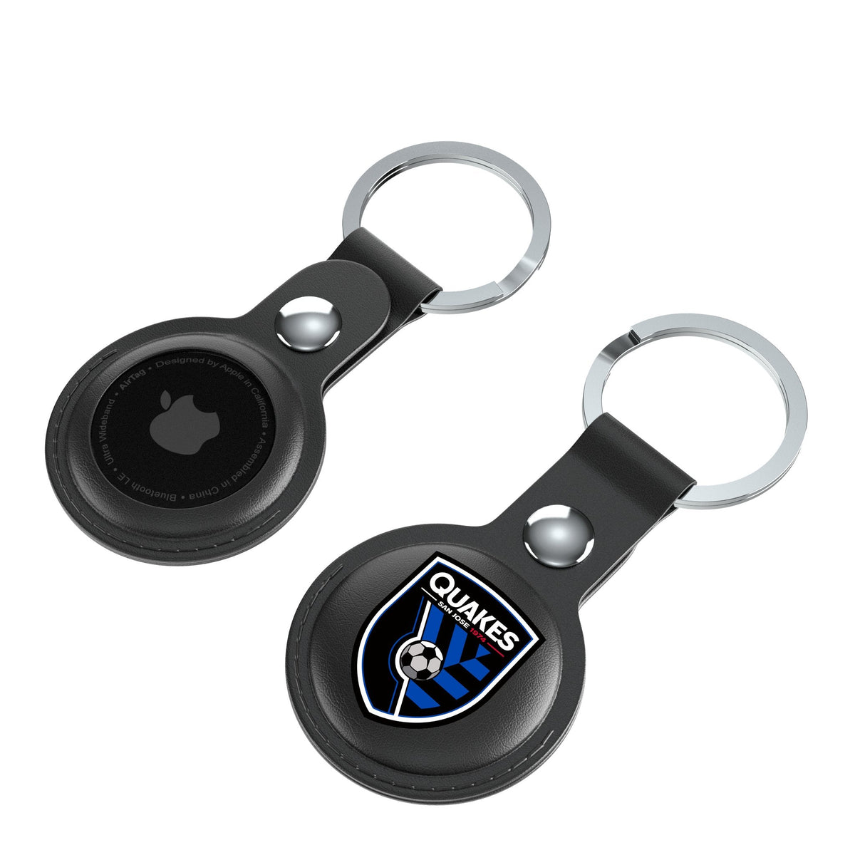 San Jose Earthquakes   Insignia Black Airtag Holder 2-Pack 4