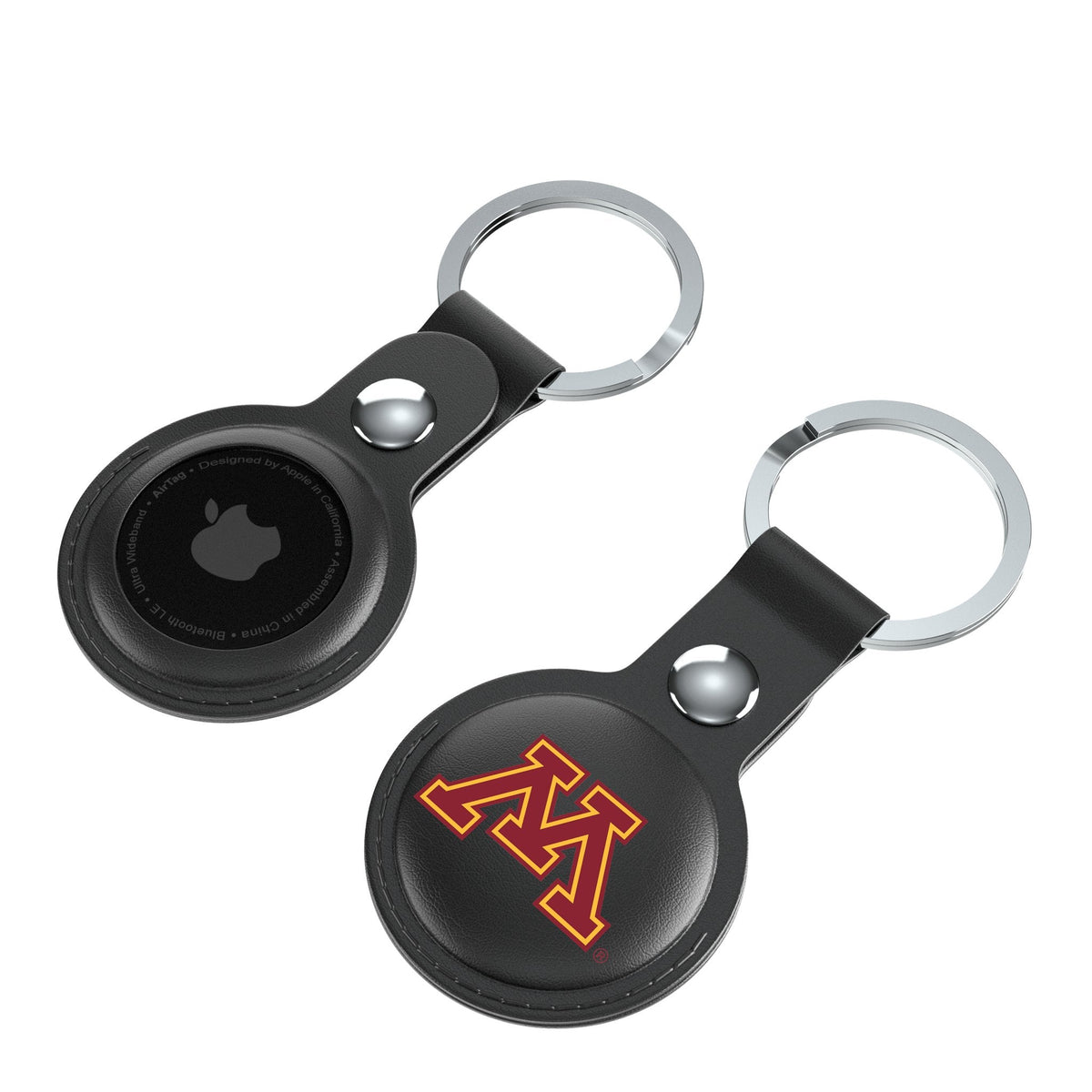 University of Minnesota Golden Gophers Insignia Black Airtag Holder 2-Pack 4