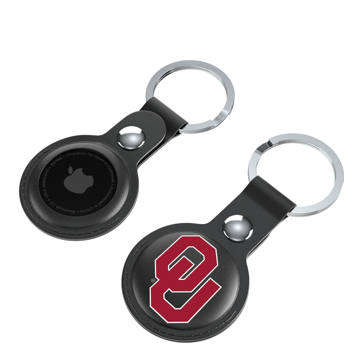University of Oklahoma Sooners Insignia Black Airtag Holder 2-Pack 4