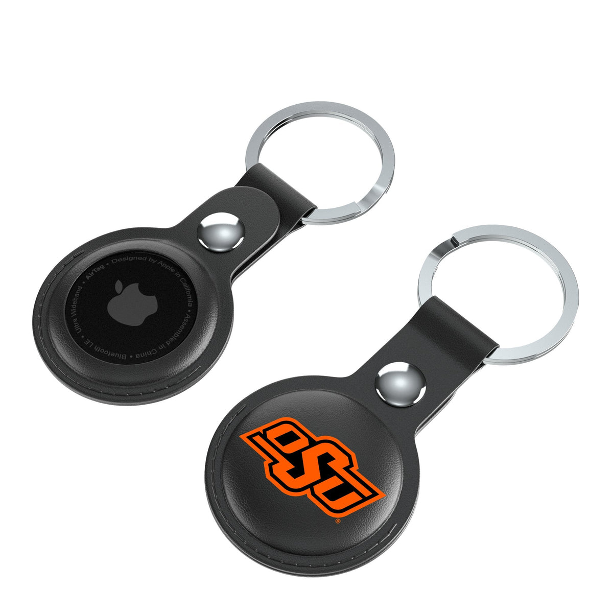 Oklahoma State University Cowboys Insignia Black Airtag Holder 2-Pack 4