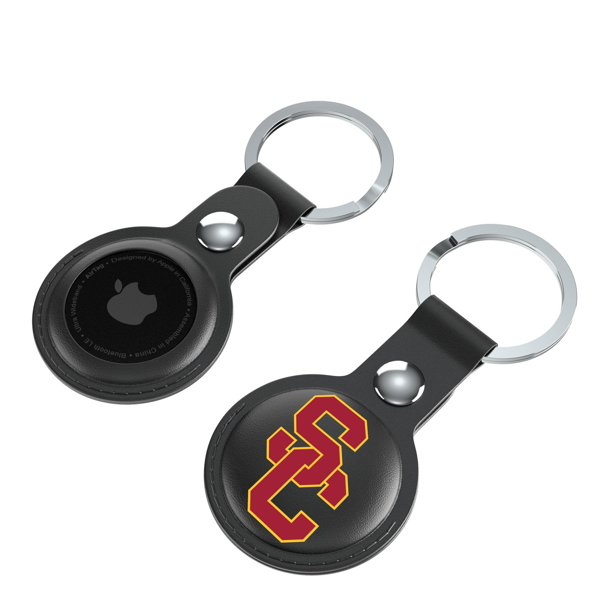 University of Southern California Trojans Insignia Black Airtag Holder 2-Pack 4