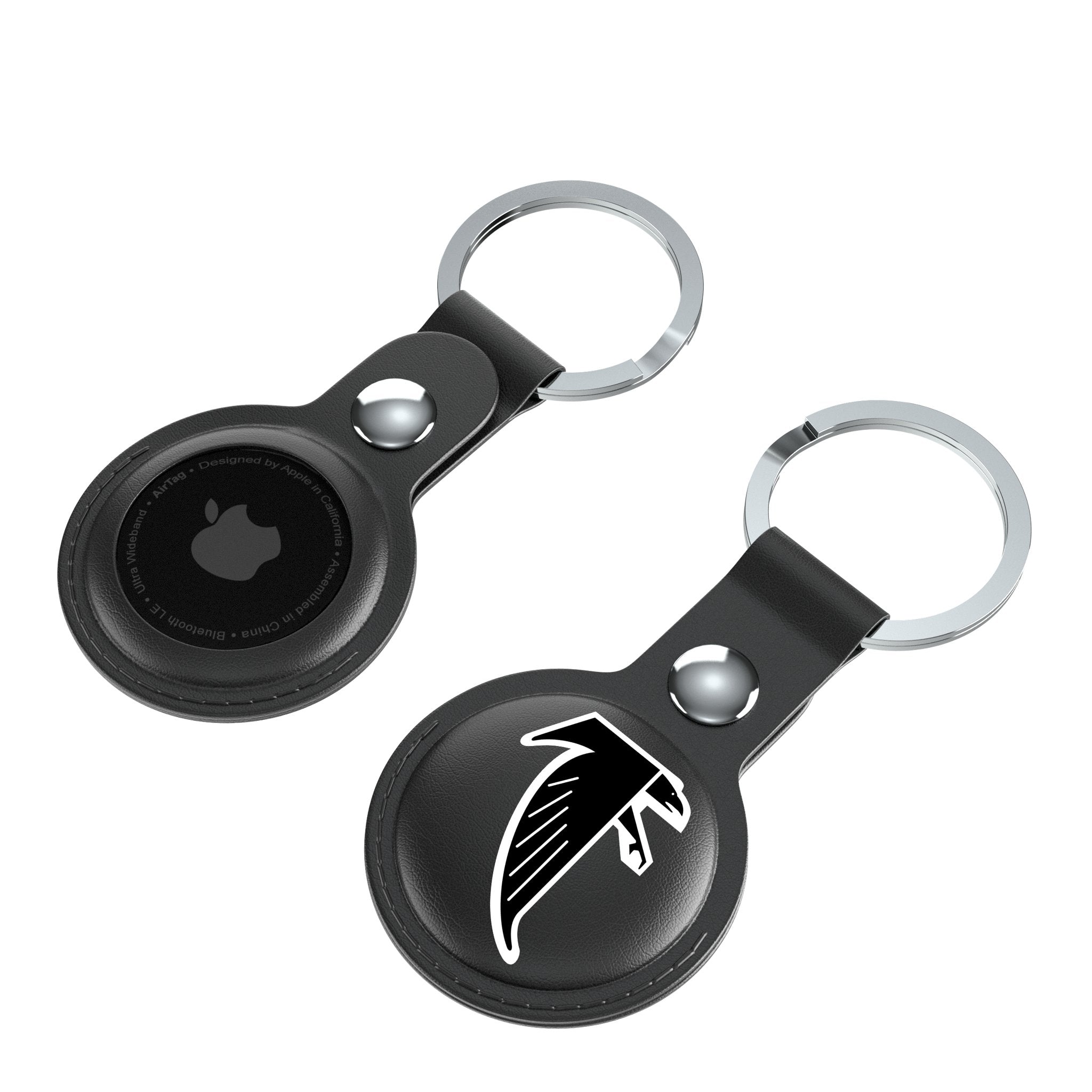 Atlanta Falcons Classic  Insignia Black Airtag Holder 2-Pack 4