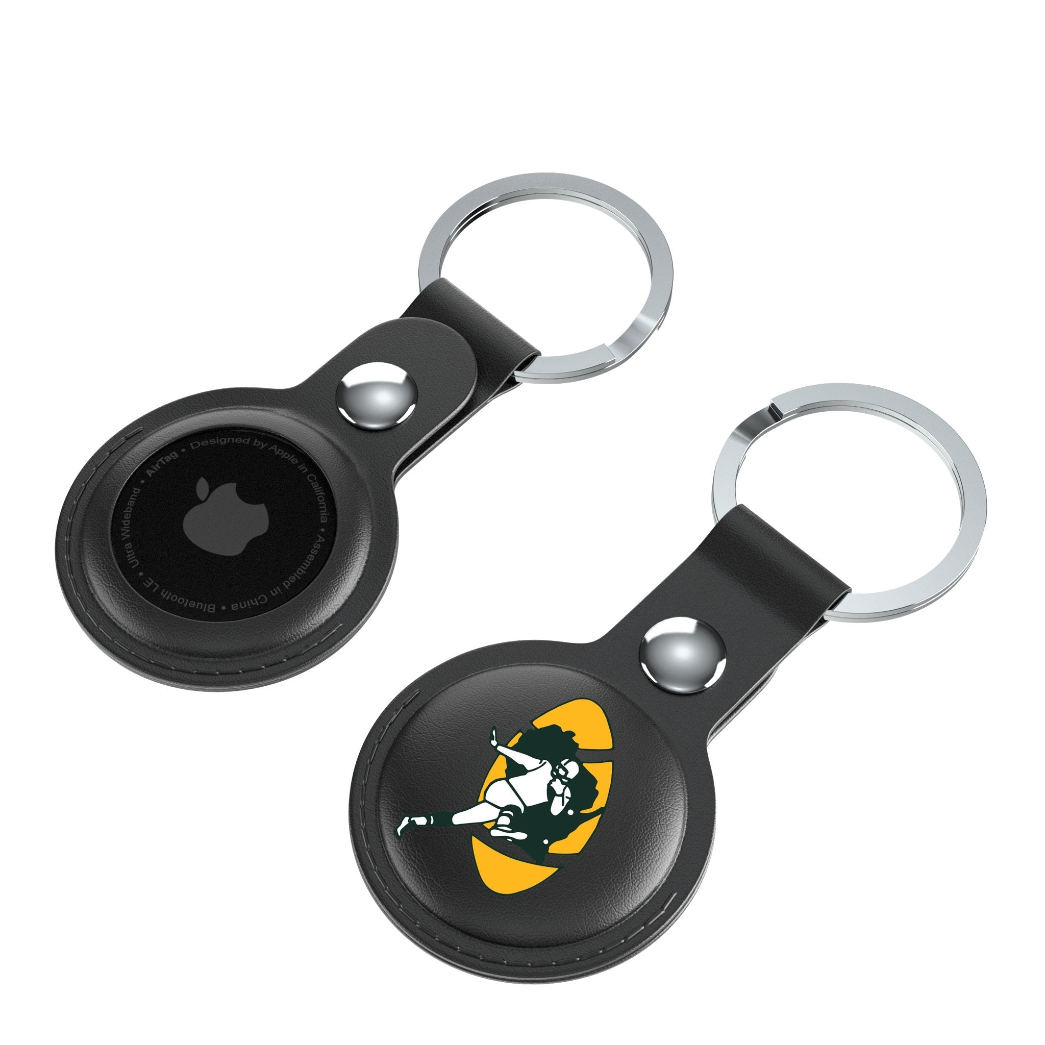 Green Bay Packers Historic Collection Insignia Black Airtag Holder 2-Pack 4