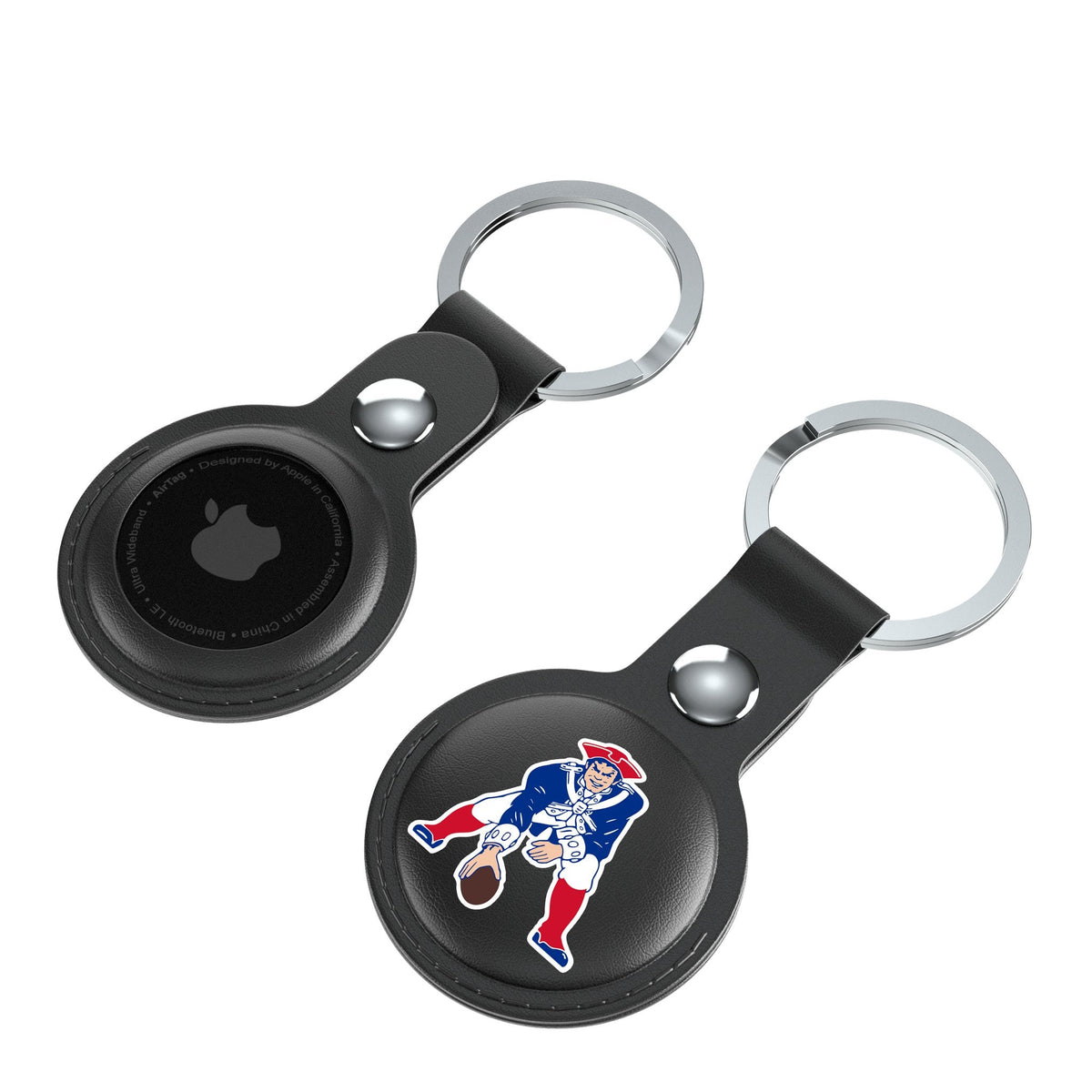 New England Patriots Historic Collection Insignia Black Airtag Holder 2-Pack 4
