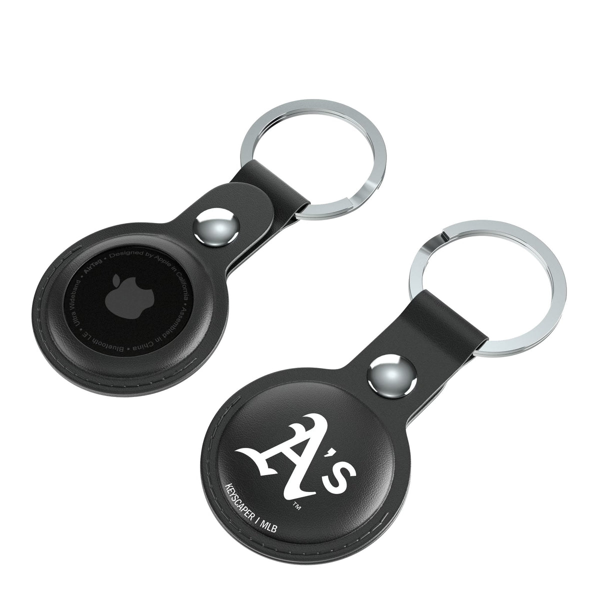 Oakland Athletics Insignia Black Airtag Holder 2-Pack 4