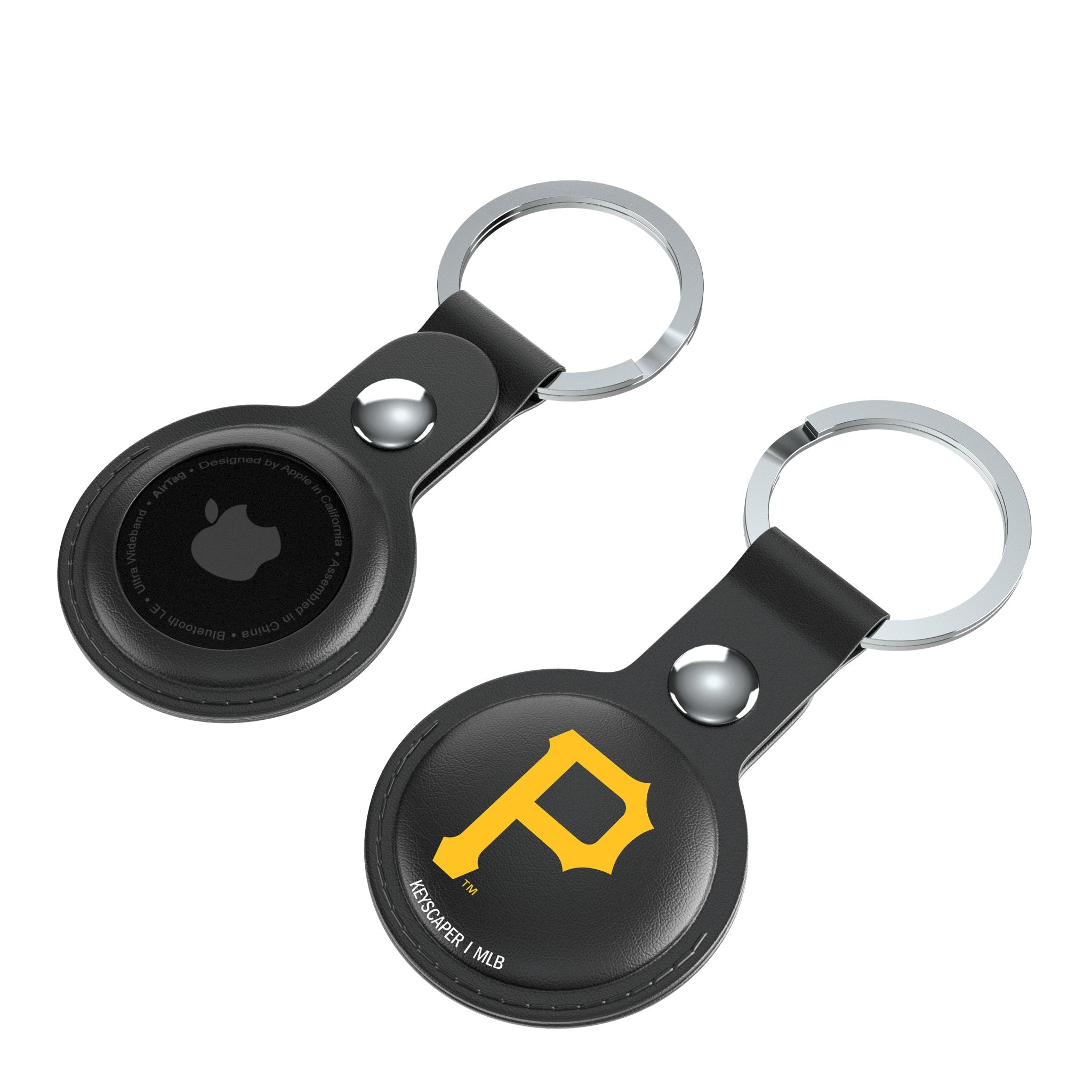 Pittsburgh Pirates Insignia Black Airtag Holder 2-Pack 4