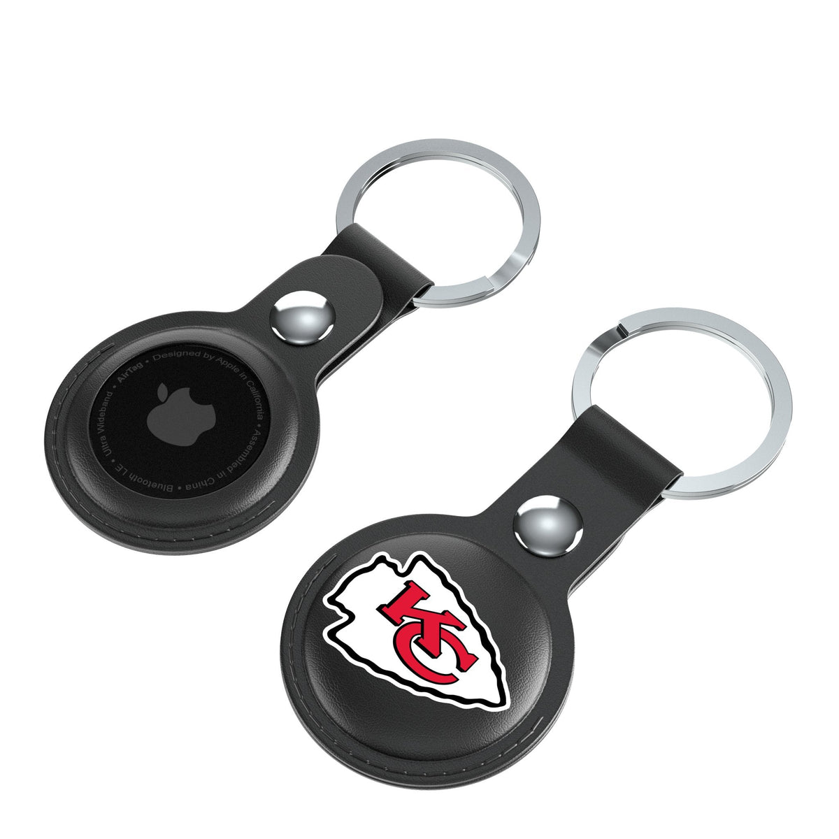 Kansas City Chiefs Insignia Black Airtag Holder 2-Pack 4