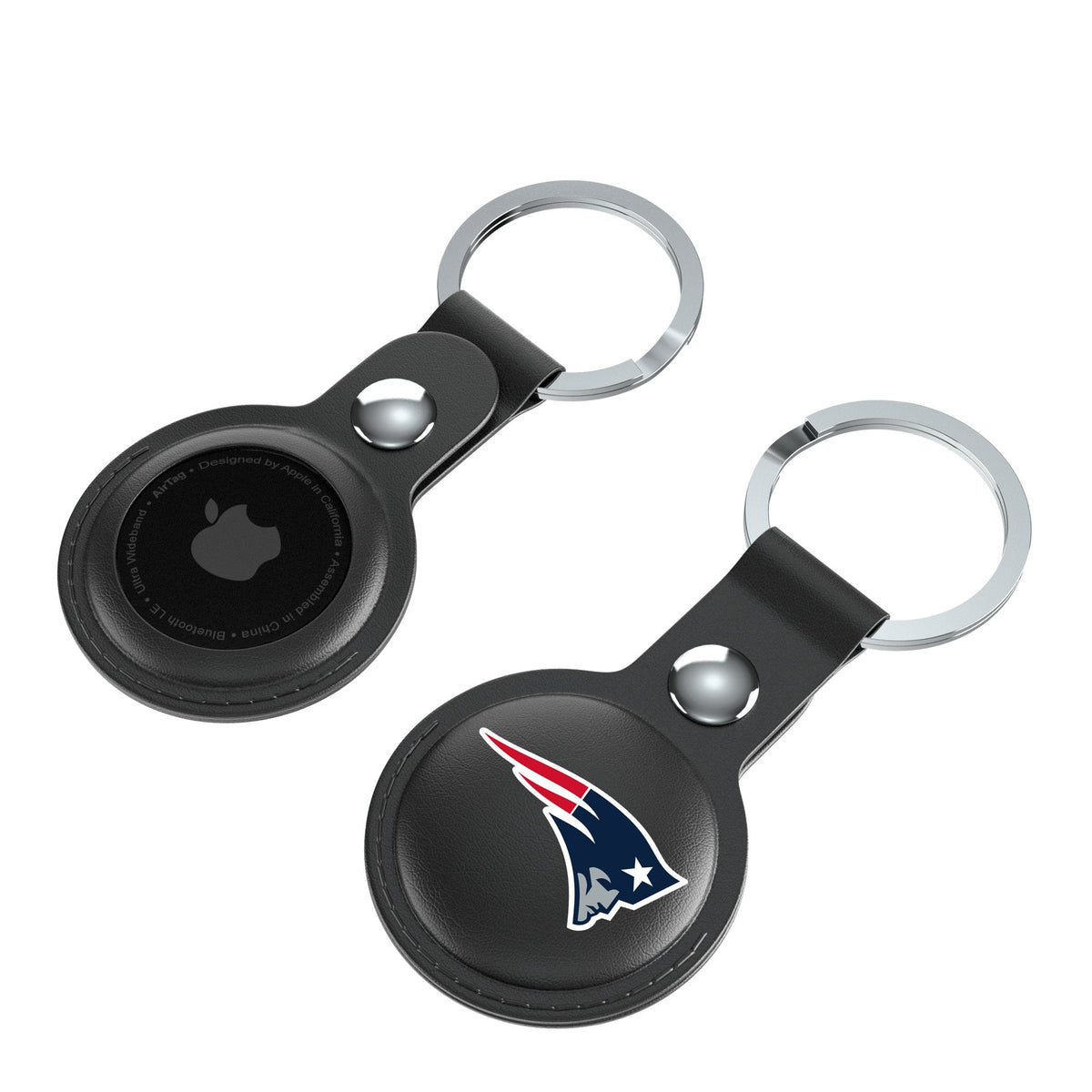 New England Patriots Insignia Black Airtag Holder 2-Pack 4