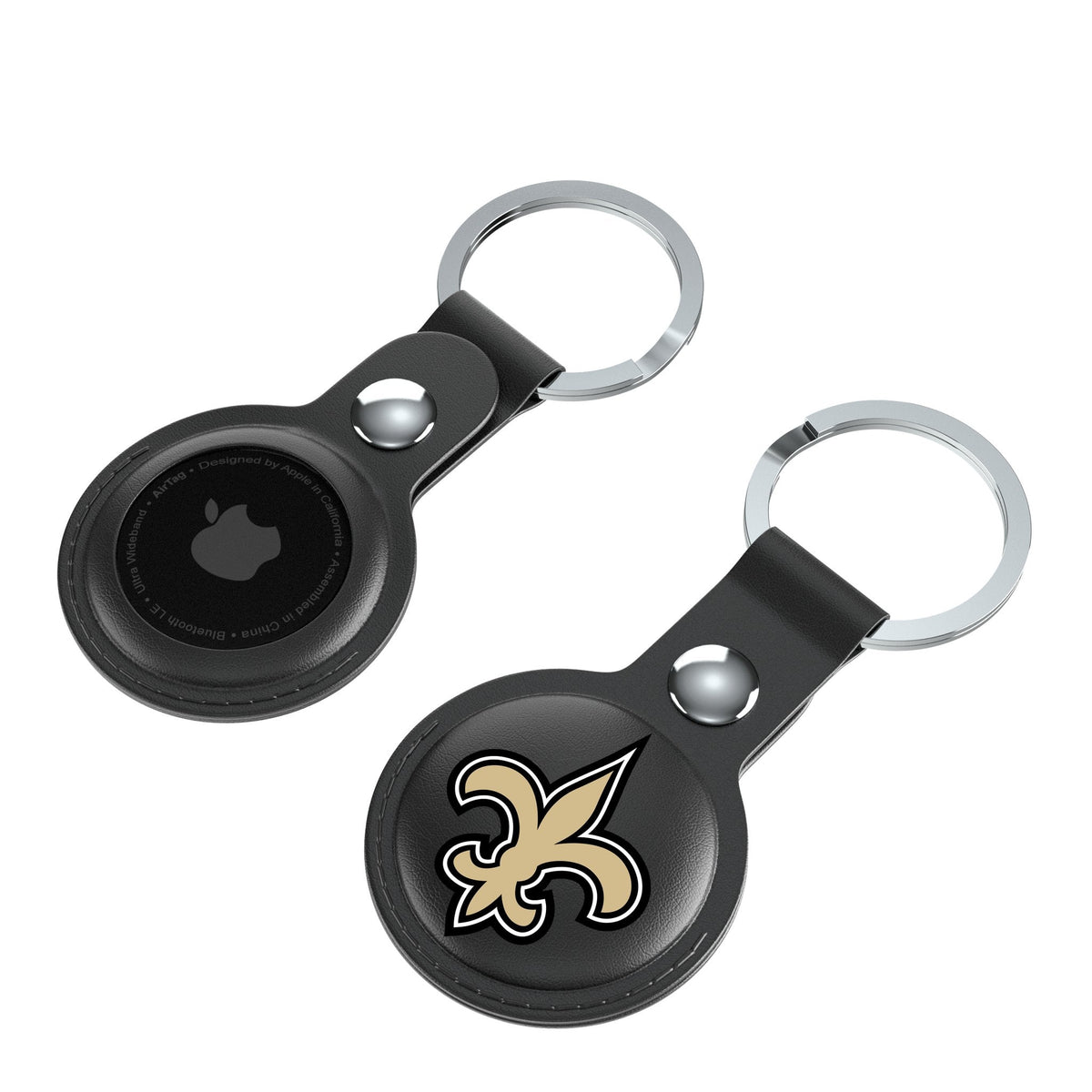 New Orleans Saints Insignia Black Airtag Holder 2-Pack 4
