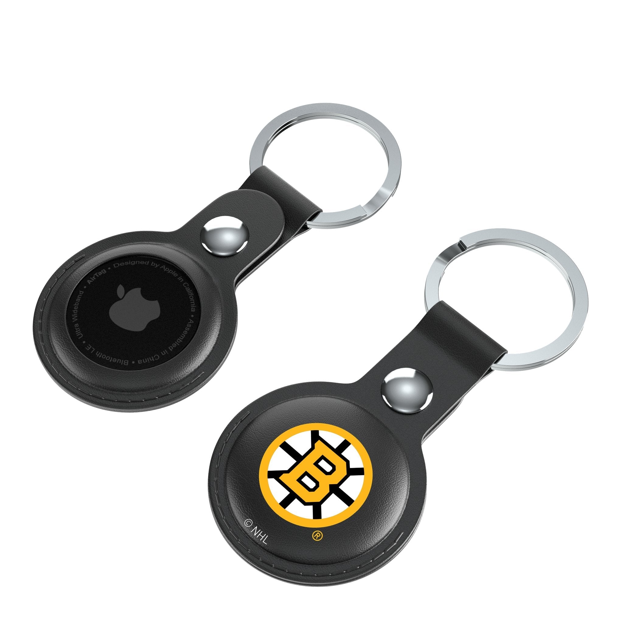 Boston Bruins Insignia Black Airtag Holder 2-Pack 4