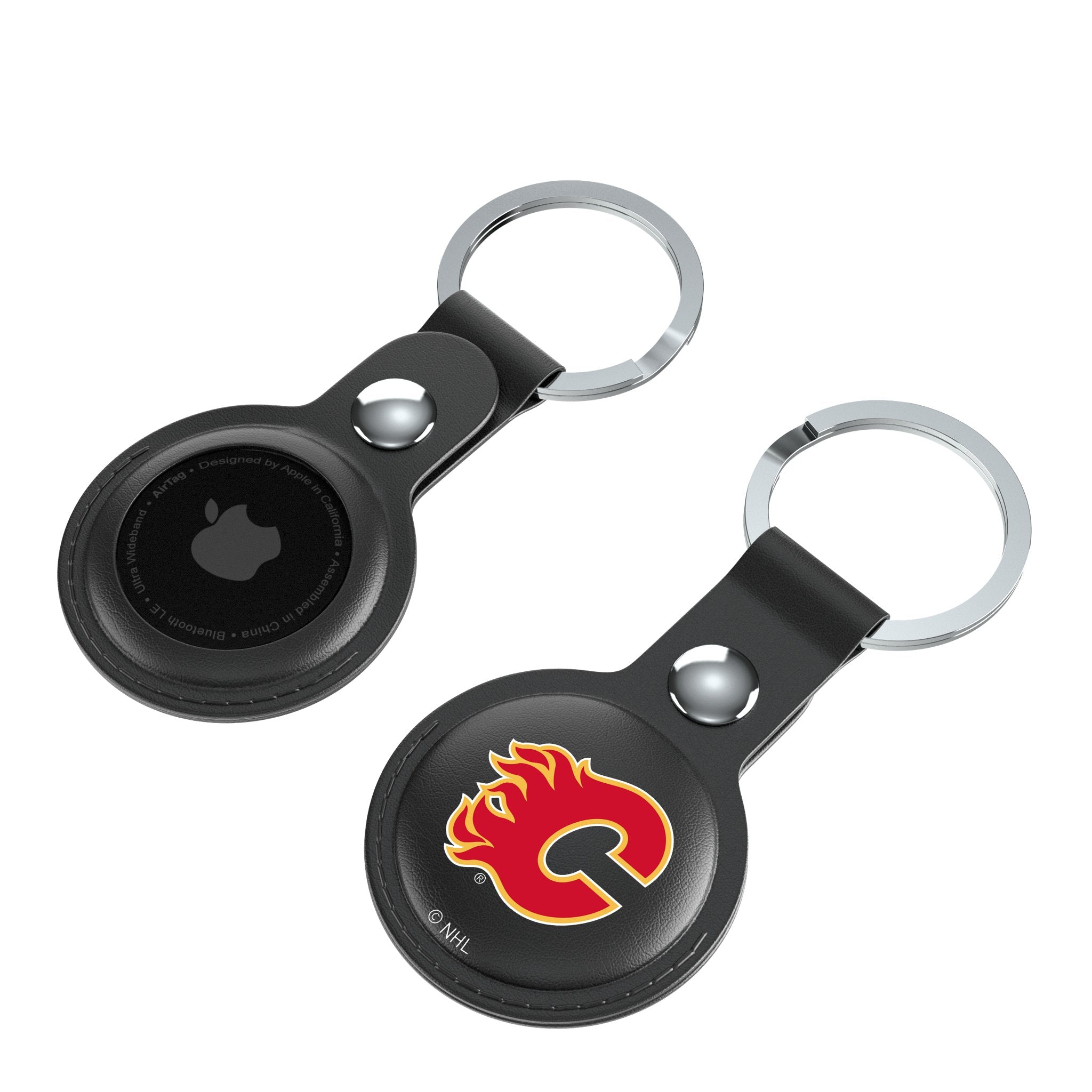 Calgary Flames Insignia Black Airtag Holder 2-Pack 4
