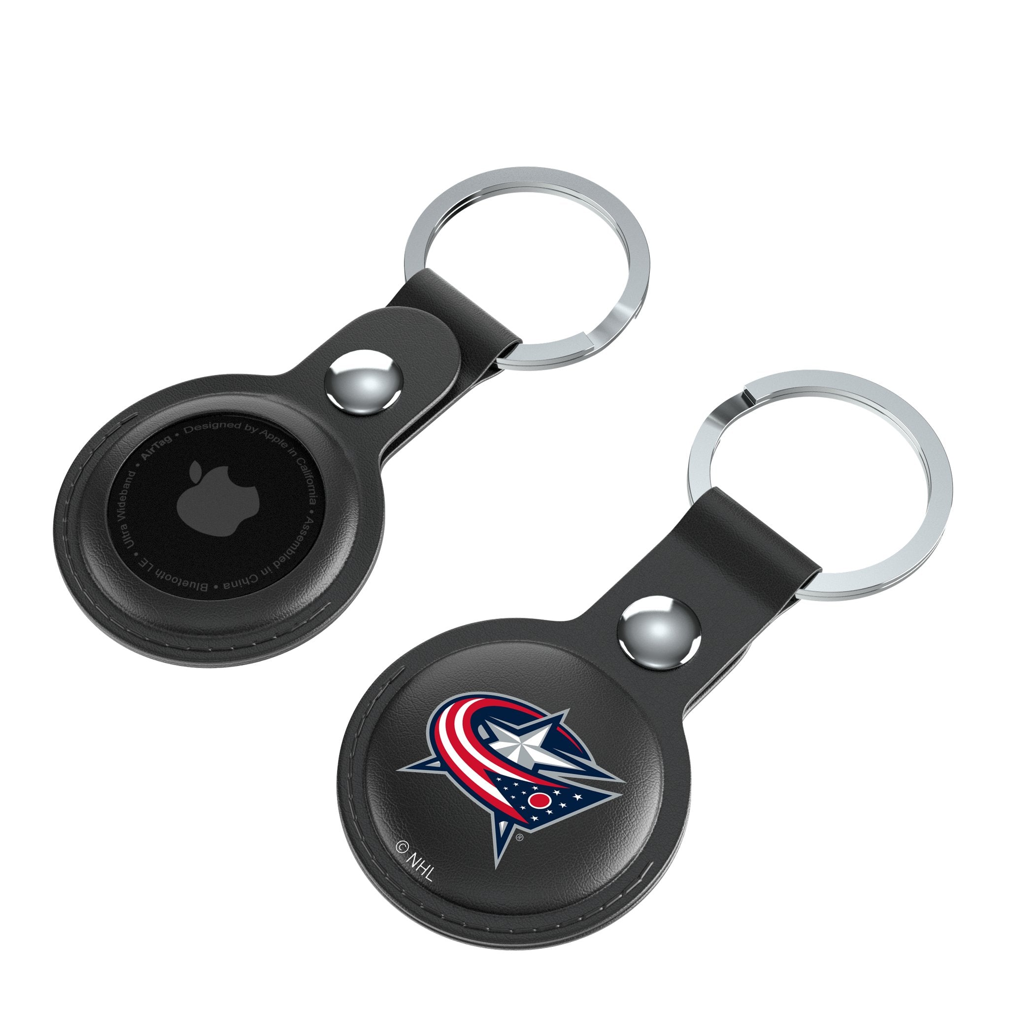 Columbus Blue Jackets Insignia Black Airtag Holder 2-Pack 4