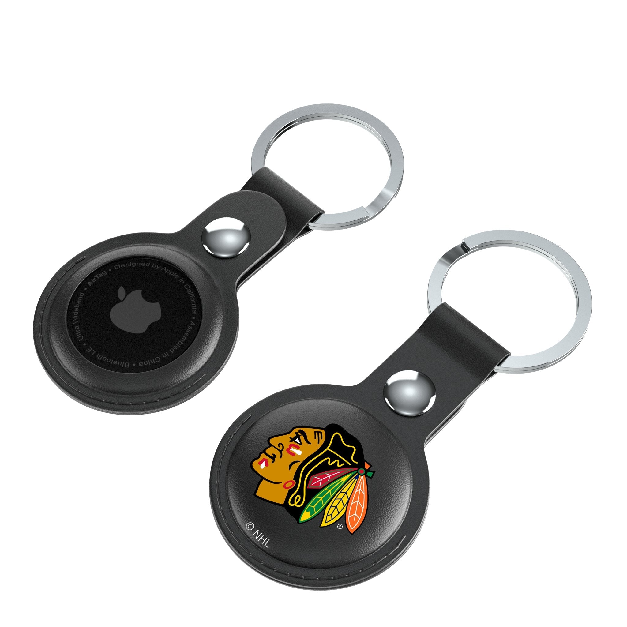 Chicago Blackhawks Insignia Black Airtag Holder 2-Pack 4