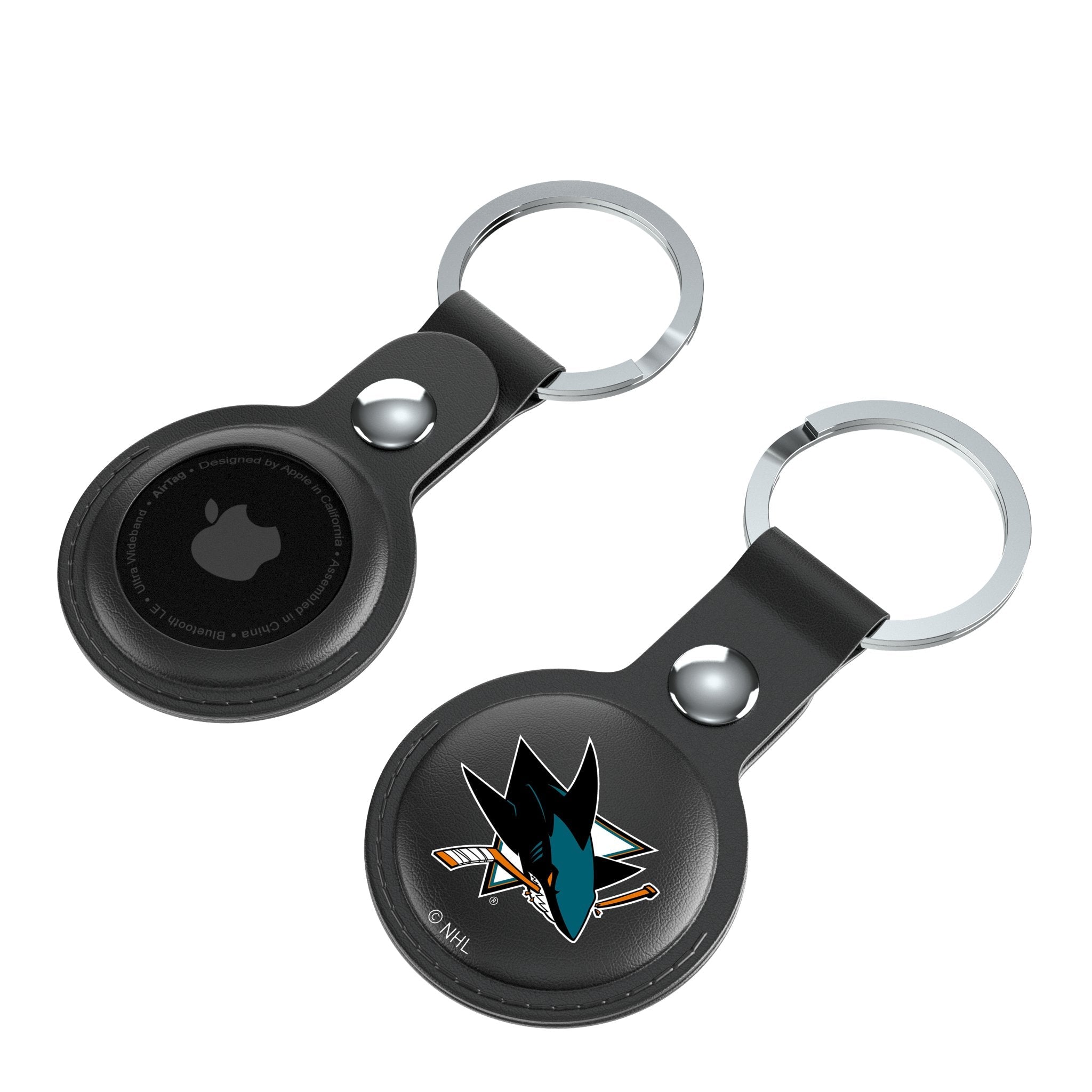 San Jose Sharks Insignia Black Airtag Holder 2-Pack 4