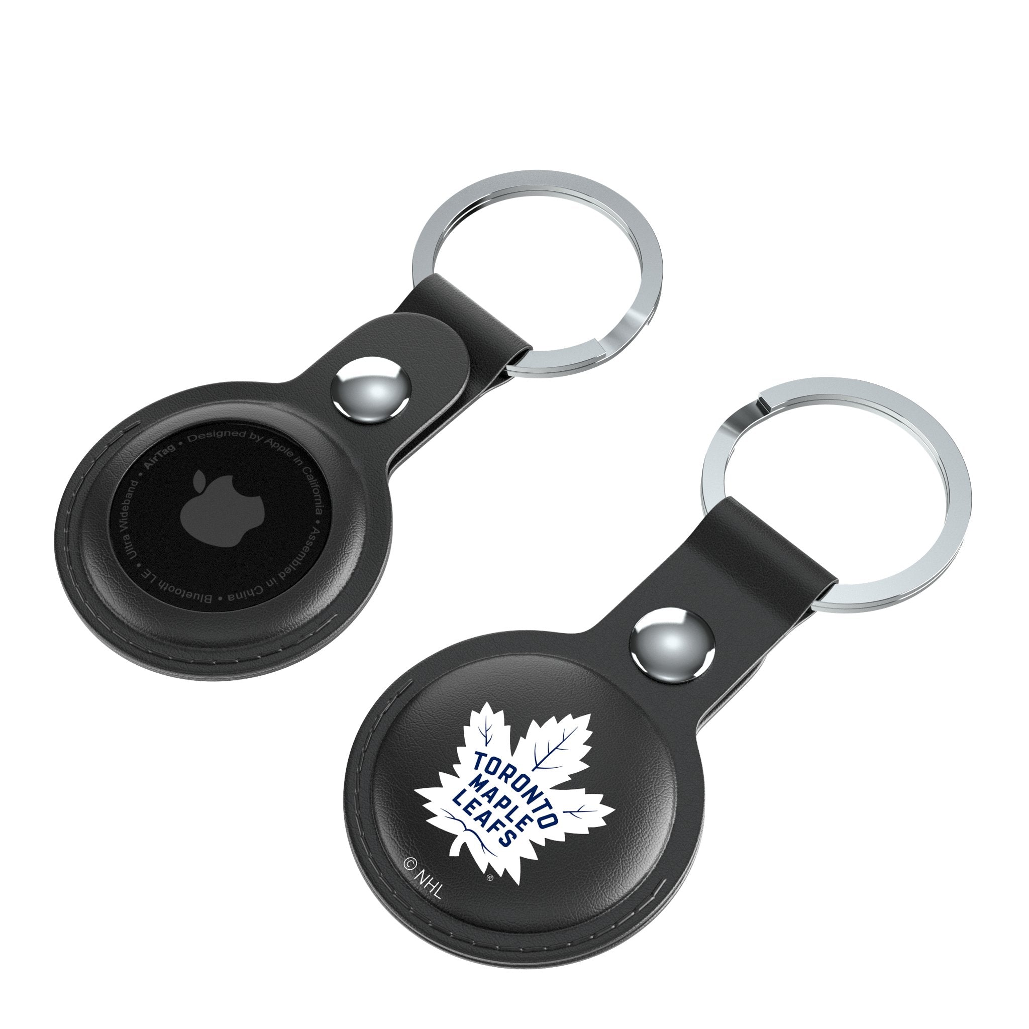 Toronto Maple Leafs Insignia Black Airtag Holder 2-Pack 4