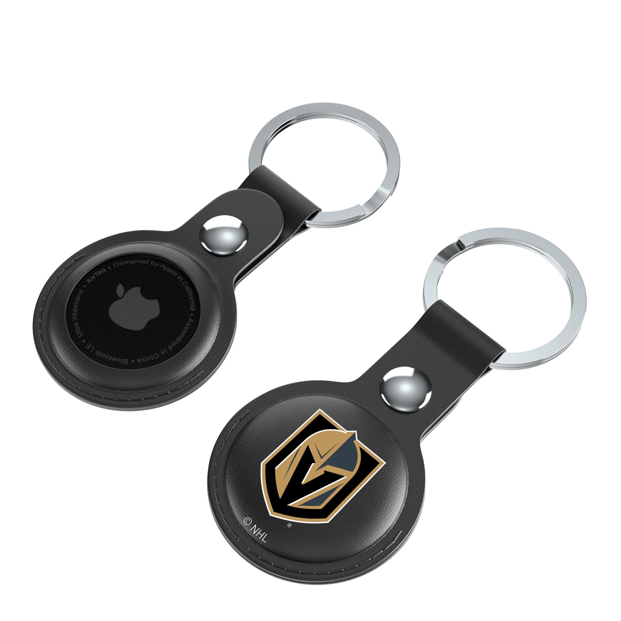 Vegas Golden Knights Insignia Black Airtag Holder 2-Pack 4