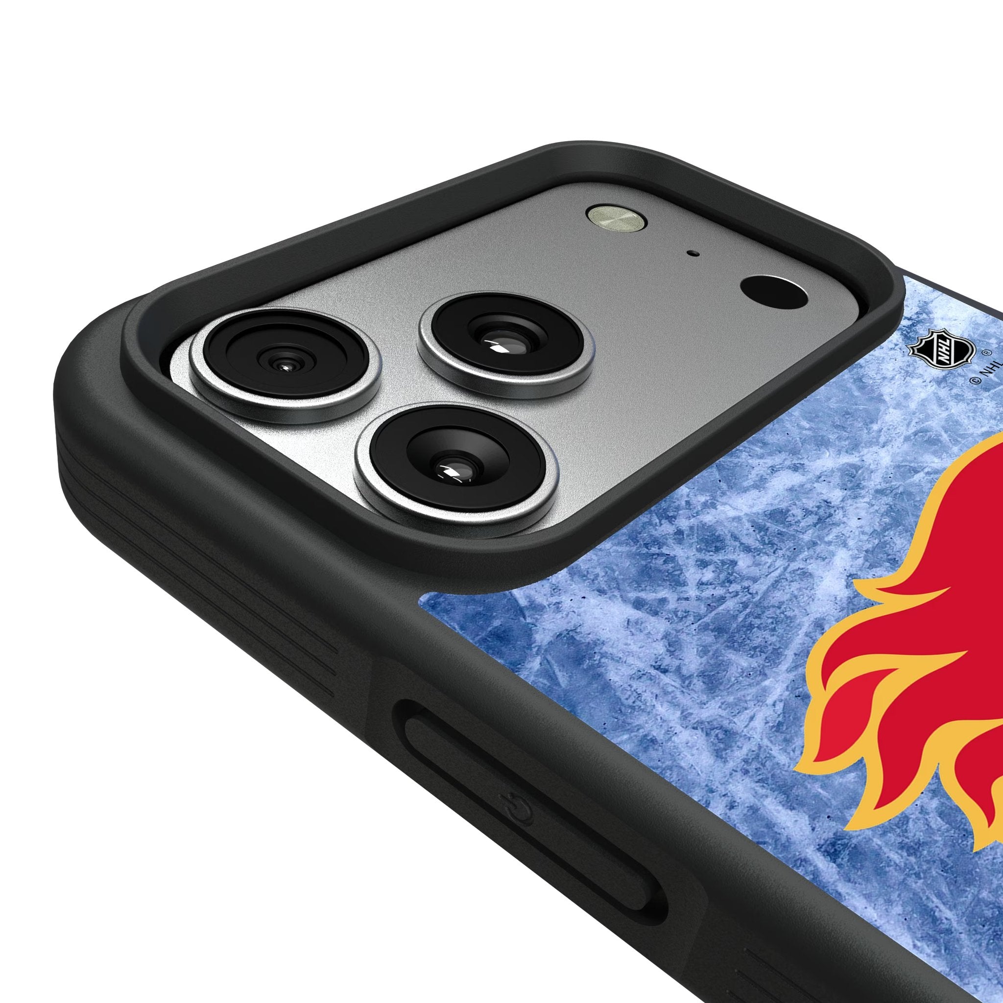 Calgary Flames Ice Wordmark Bump Phone Case for Apple iPhone 17 Series 6