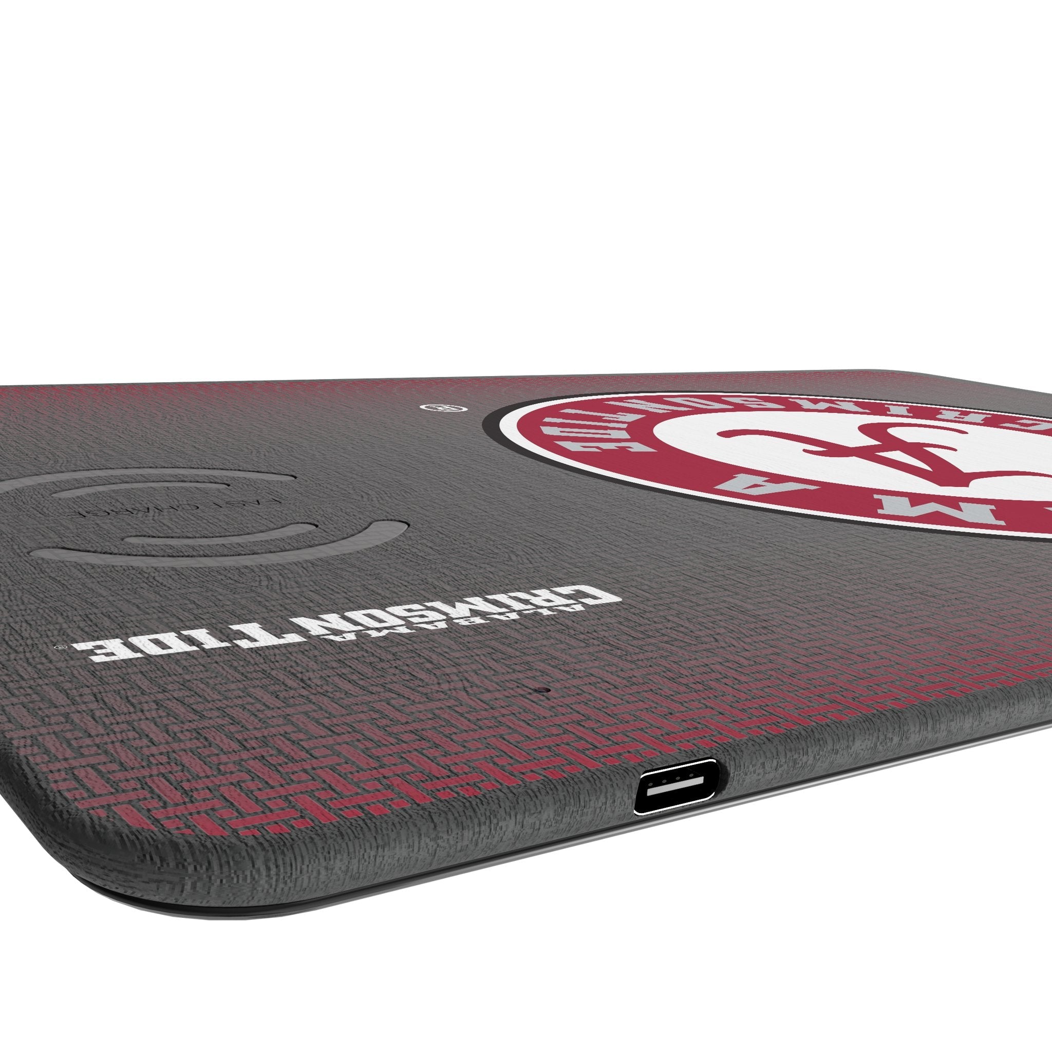 University of Alabama Crimson Tide Linen 15-Watt Wireless Charger and Mouse Pad 3
