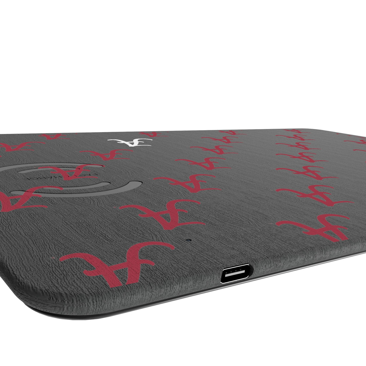 University of Alabama Crimson Tide Script A Fashion Pattern 15-Watt Wireless Charger and Mouse Pad 3