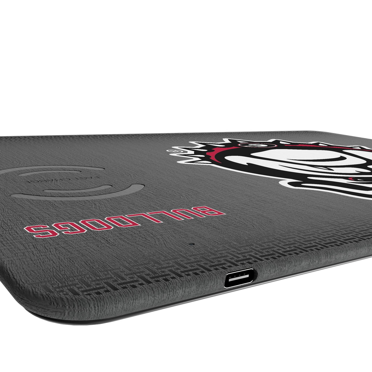 University of Georgia Bulldogs Uga Linen 15-Watt Wireless Charger and Mouse Pad 3