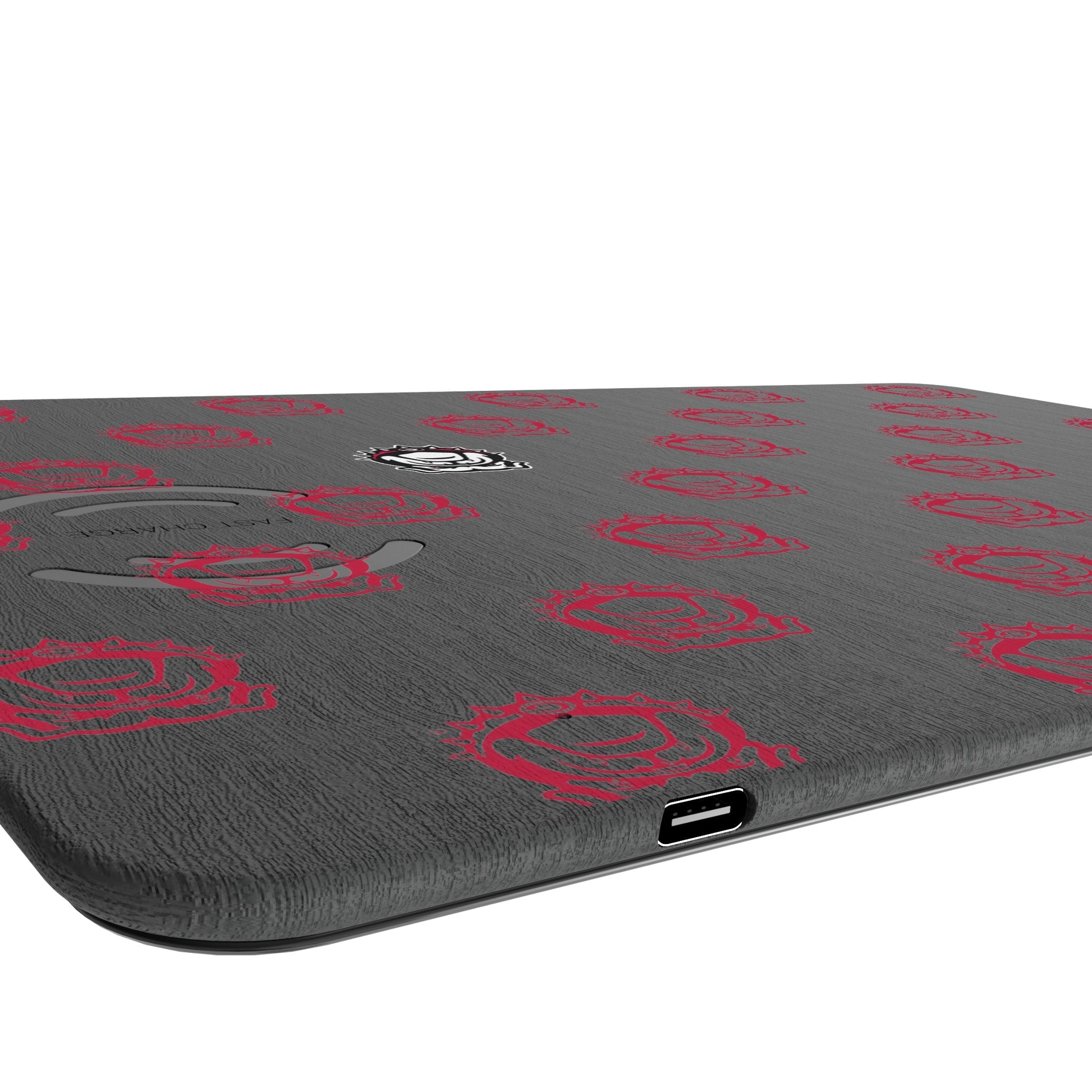 University of Georgia Bulldogs Uga Fashion Pattern 15-Watt Wireless Charger and Mouse Pad 3